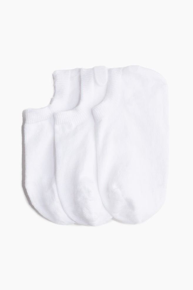 Lot de 3 paires de chaussettes invisibles - Blanc - 1
