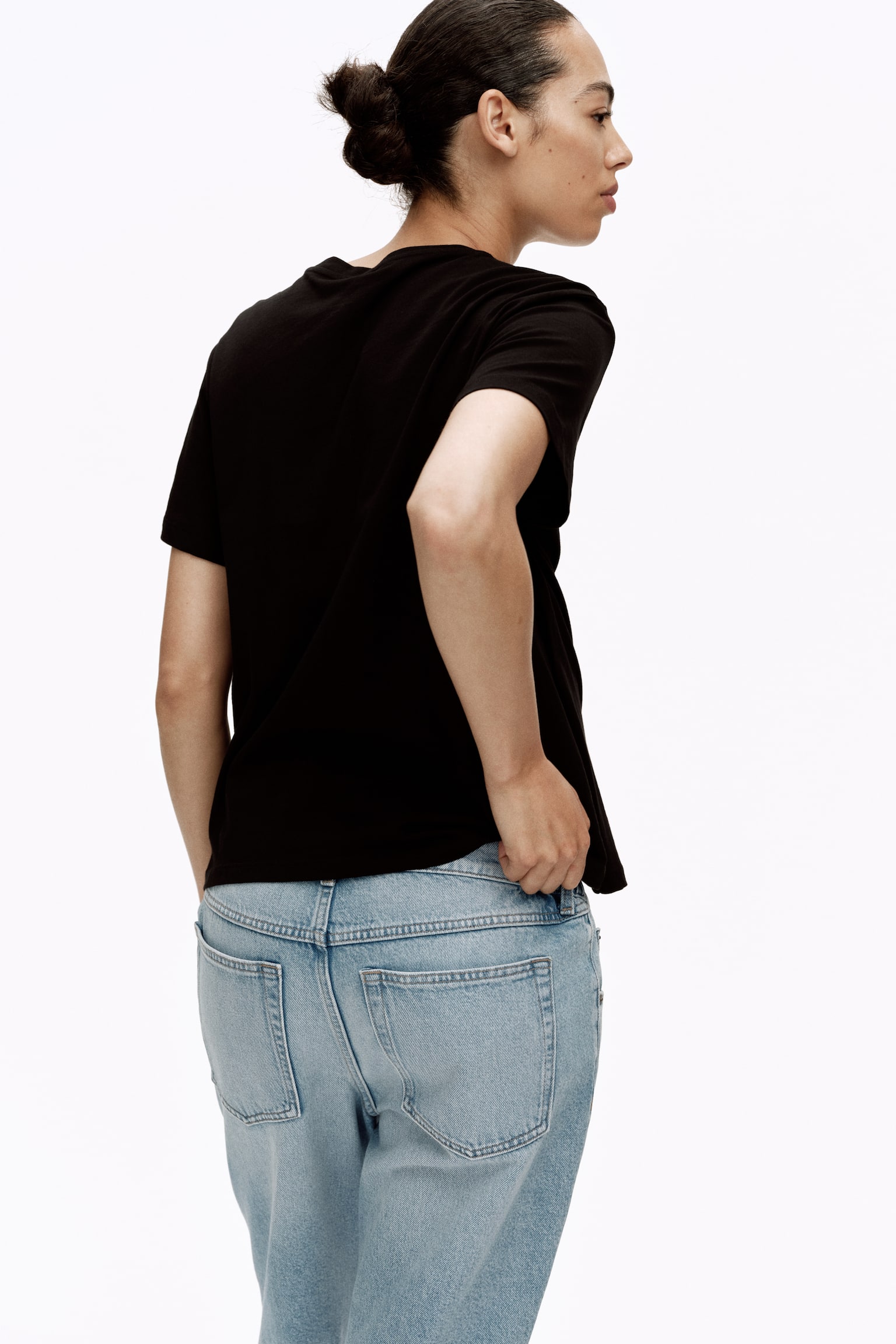 Женские джинсы H&M Mama Straight Ankle, цвет: Светлый джинсовый синий — фото 3