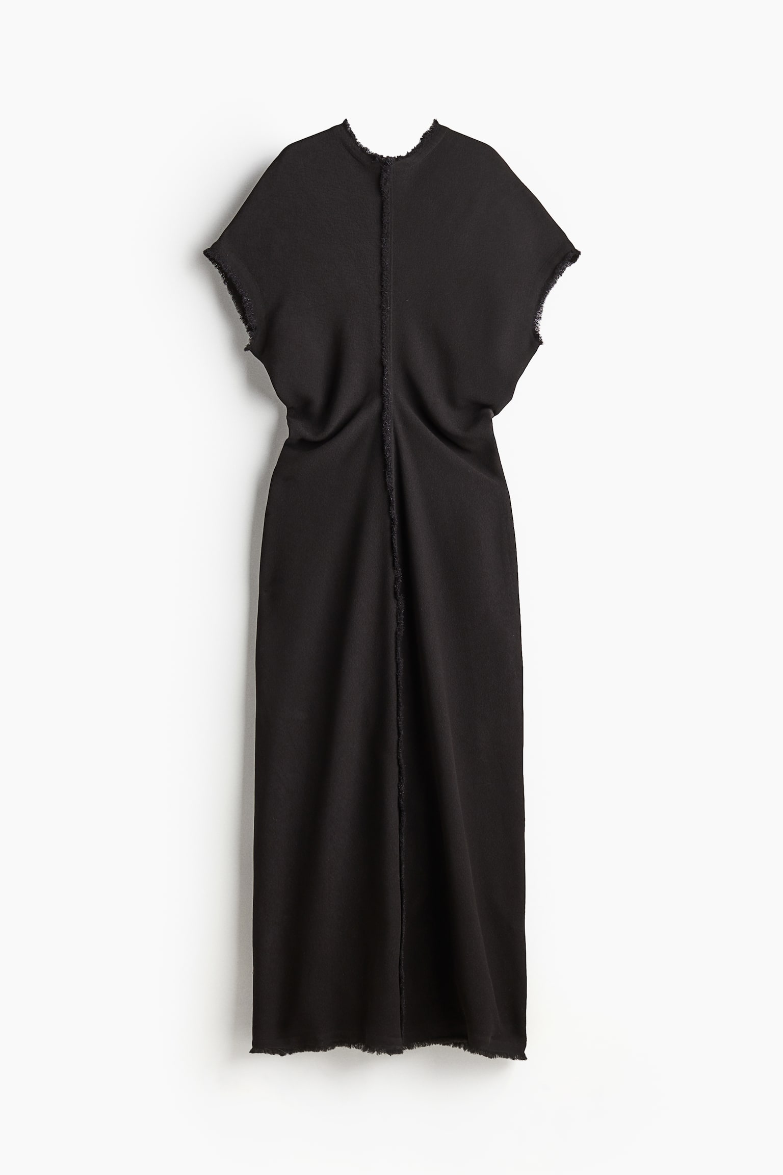 Silk-blend maxi dress - Black - 2