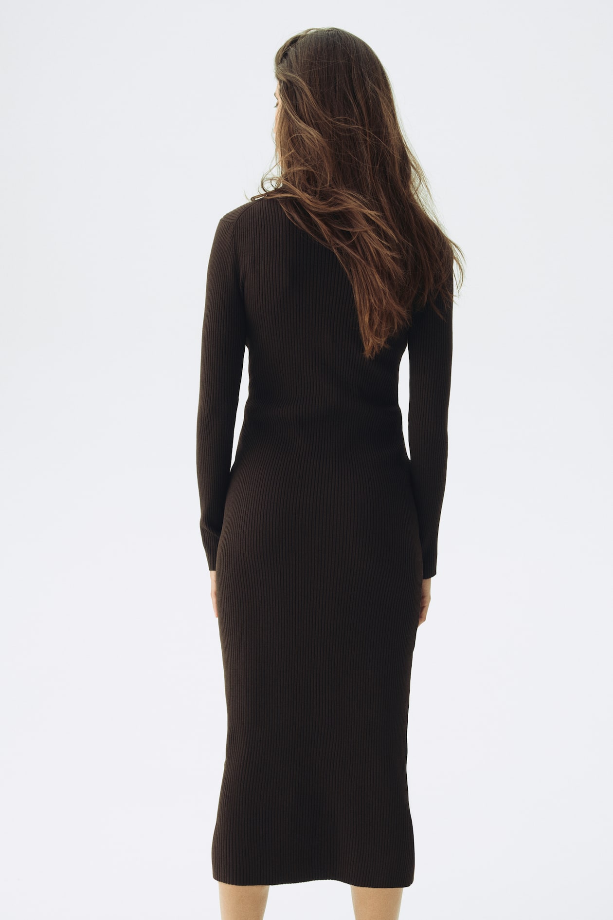 MAMA Rib-Knit Mock Turtleneck Dress - image 5