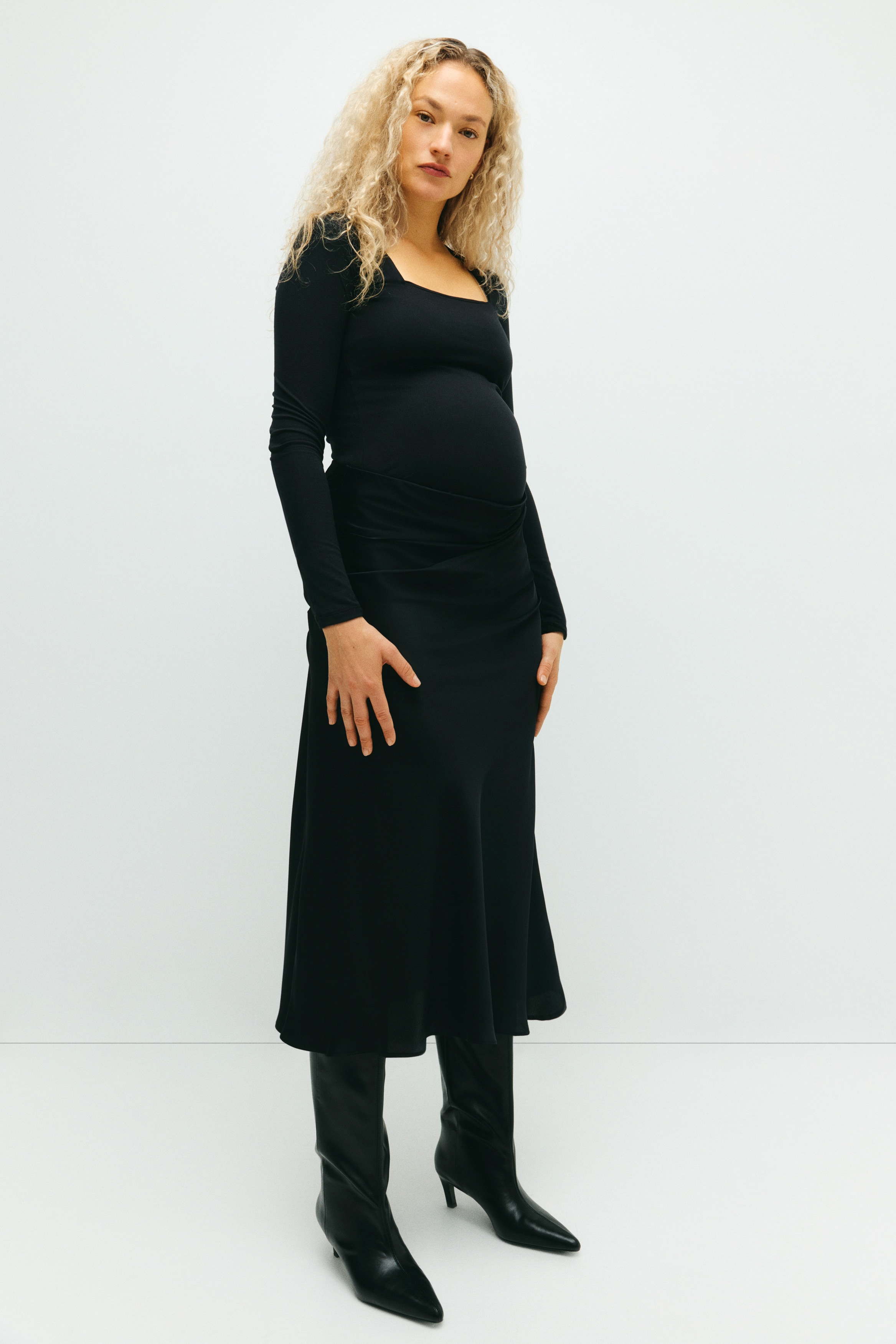 トップス mama MAMA Square-Neck Top - Black - Ladies | H&M US