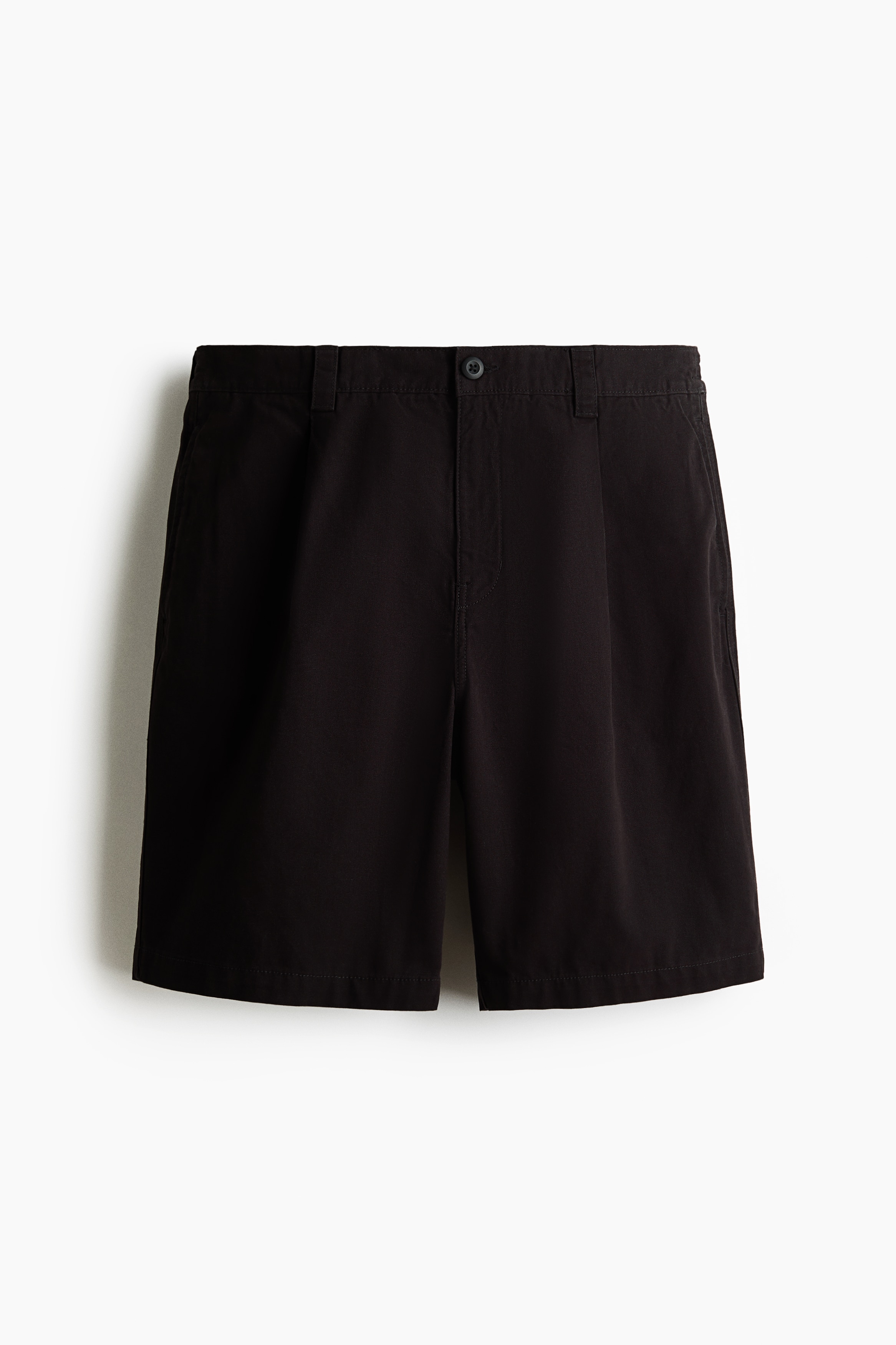 Relaxed-Fit Cotton Chino Shorts - Black/Beige