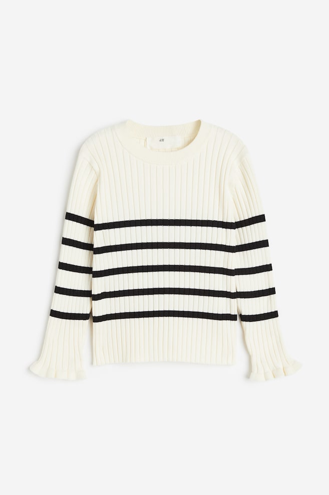 Rib-knit jumper - White/Striped/Black/Striped/Pink/Beige/dc - 2