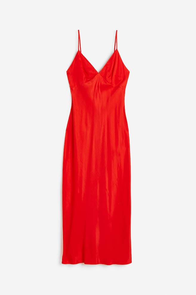 Satin slip dress - Red/Black/Dark brown/Beige/Snakeskin-patterned/dc - 2