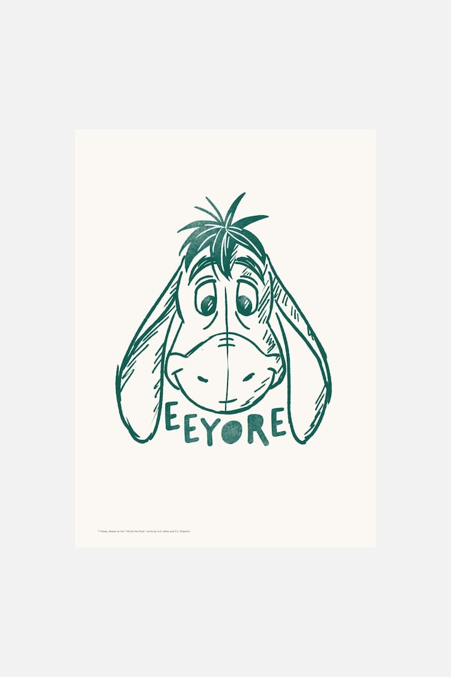 Disney's Eeyore Line Sketch Print - Multicolor - 1