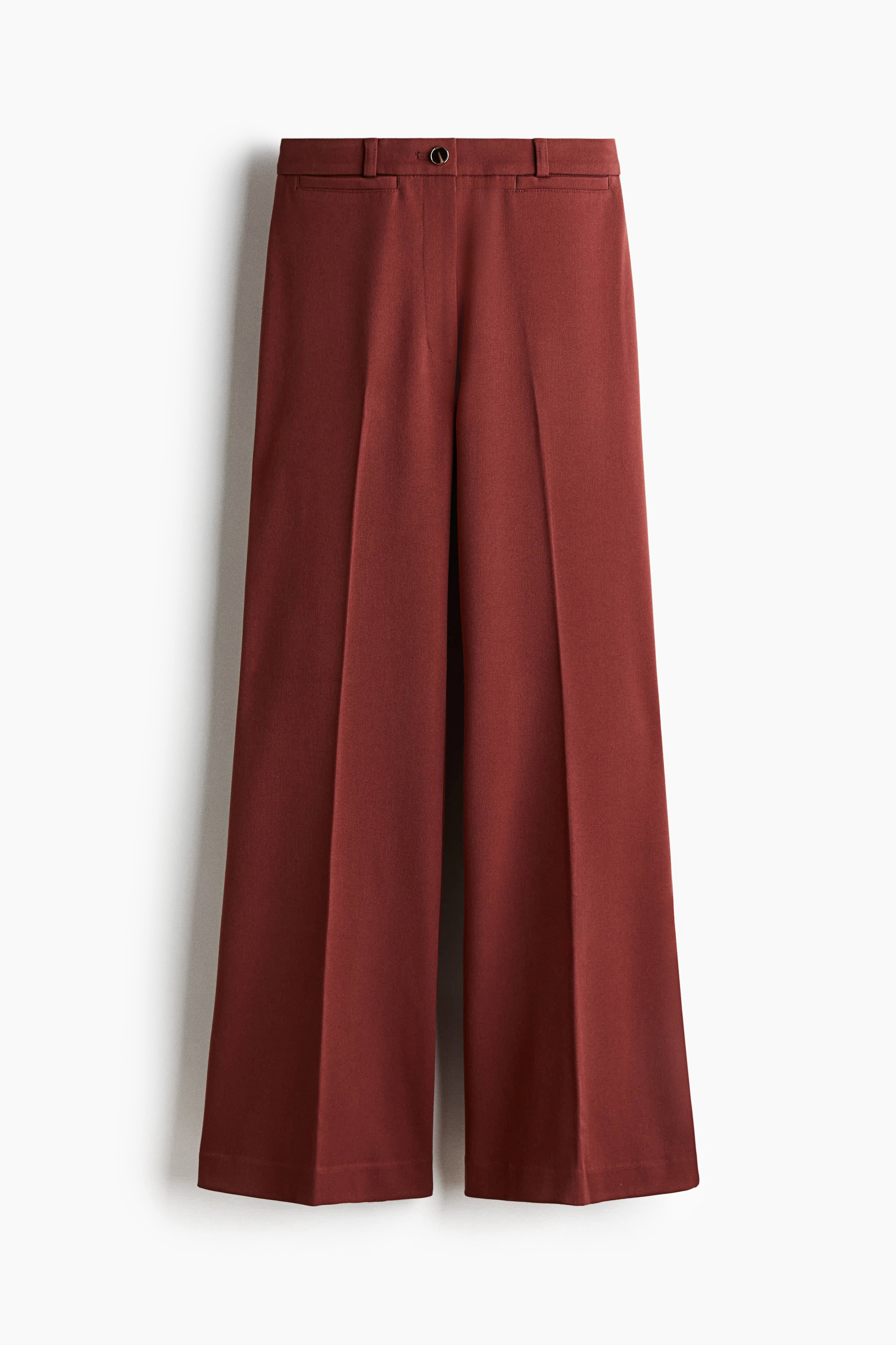 Pantaloni eleganți - Maro-ruginiu/Alb/Gri-melanj/Negru