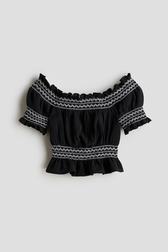 Детские топы H&M Muslin Top with Smocking