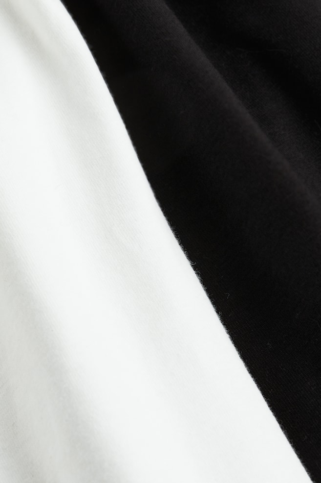 Lot de 2 T-shirts courts - Noir/blanc/Blanc/Gris clair chiné/blanc/Beige clair/gris foncé/dc/dc/dc - 5