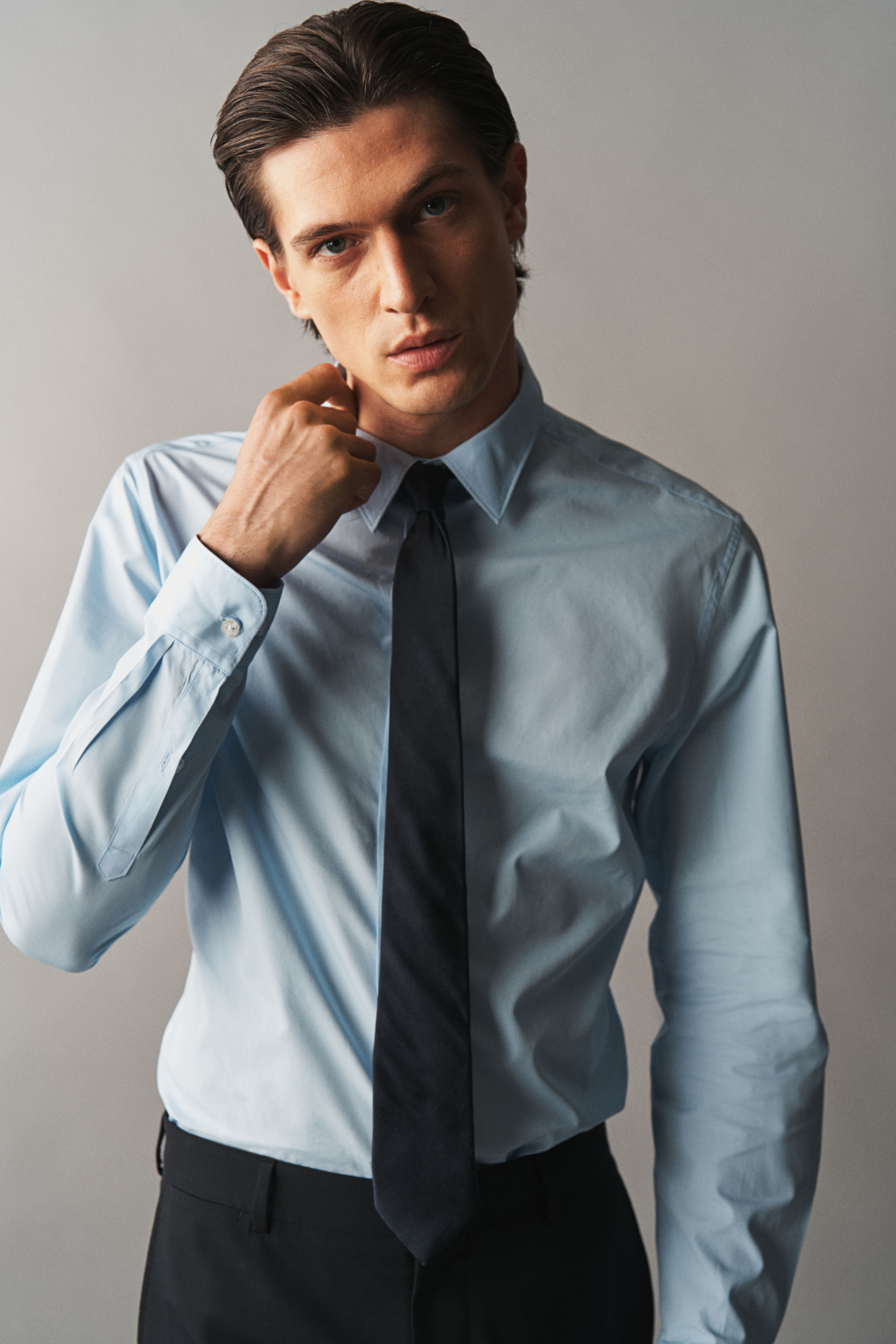 Baby blue shirt mens hotsell