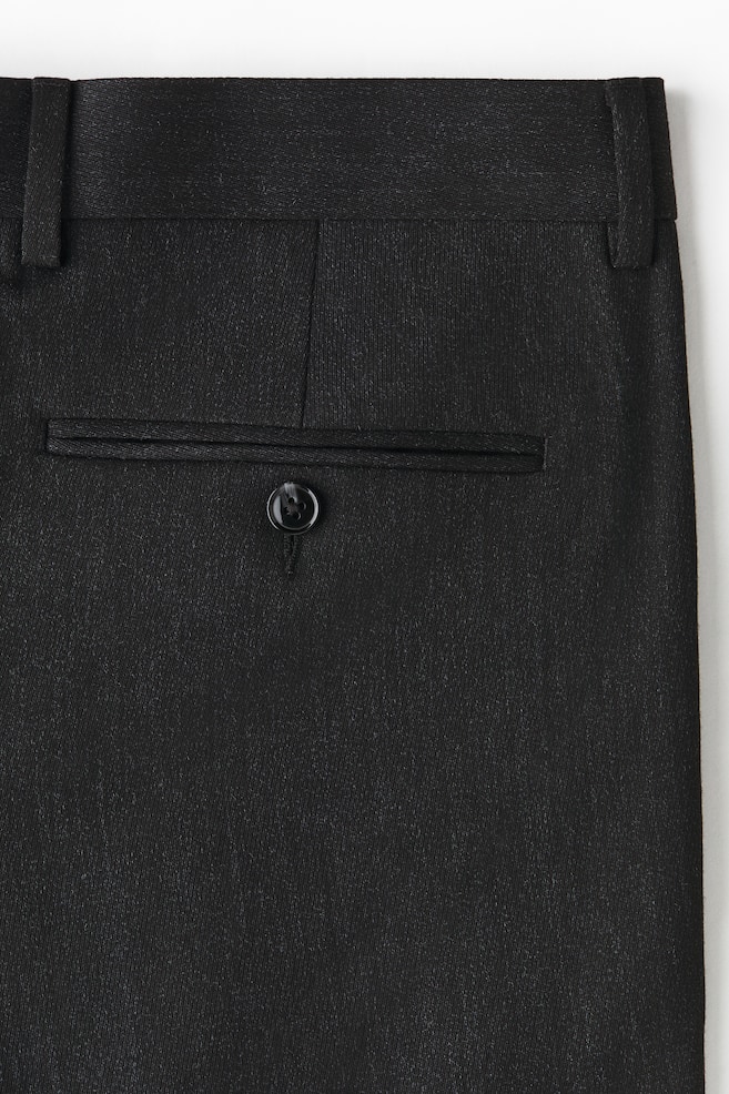 Regular-Fit Suit Pants-Black melange - 4