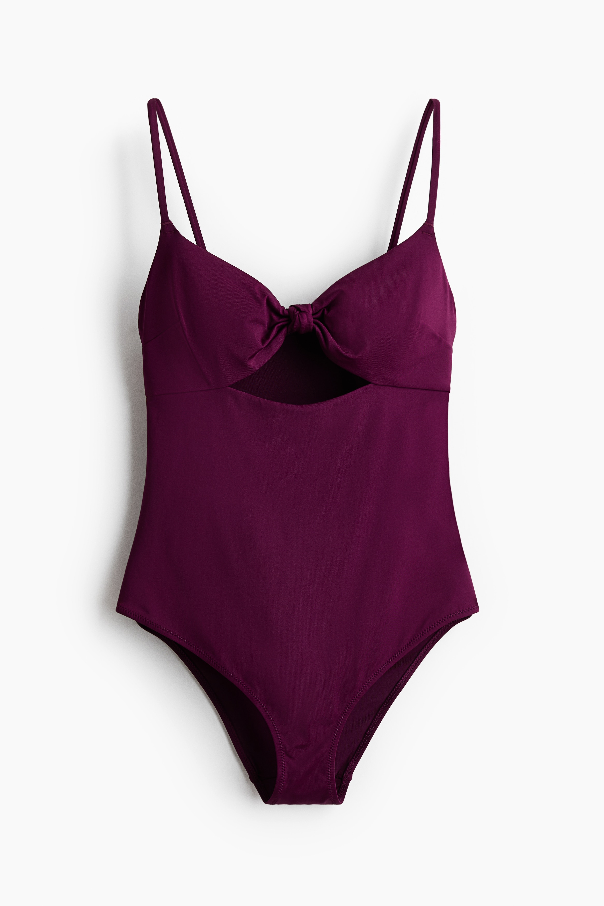 Padded-Cup Swimsuit - Dark purple/Navy blue