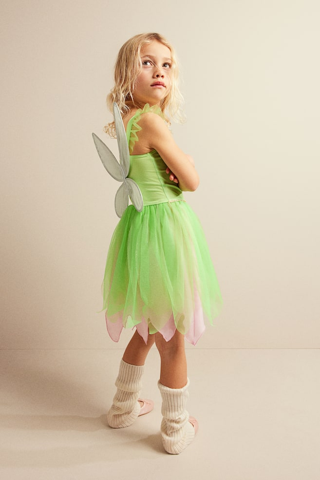 Winged fancy dress costume - Bright green/Tinker Bell - 1