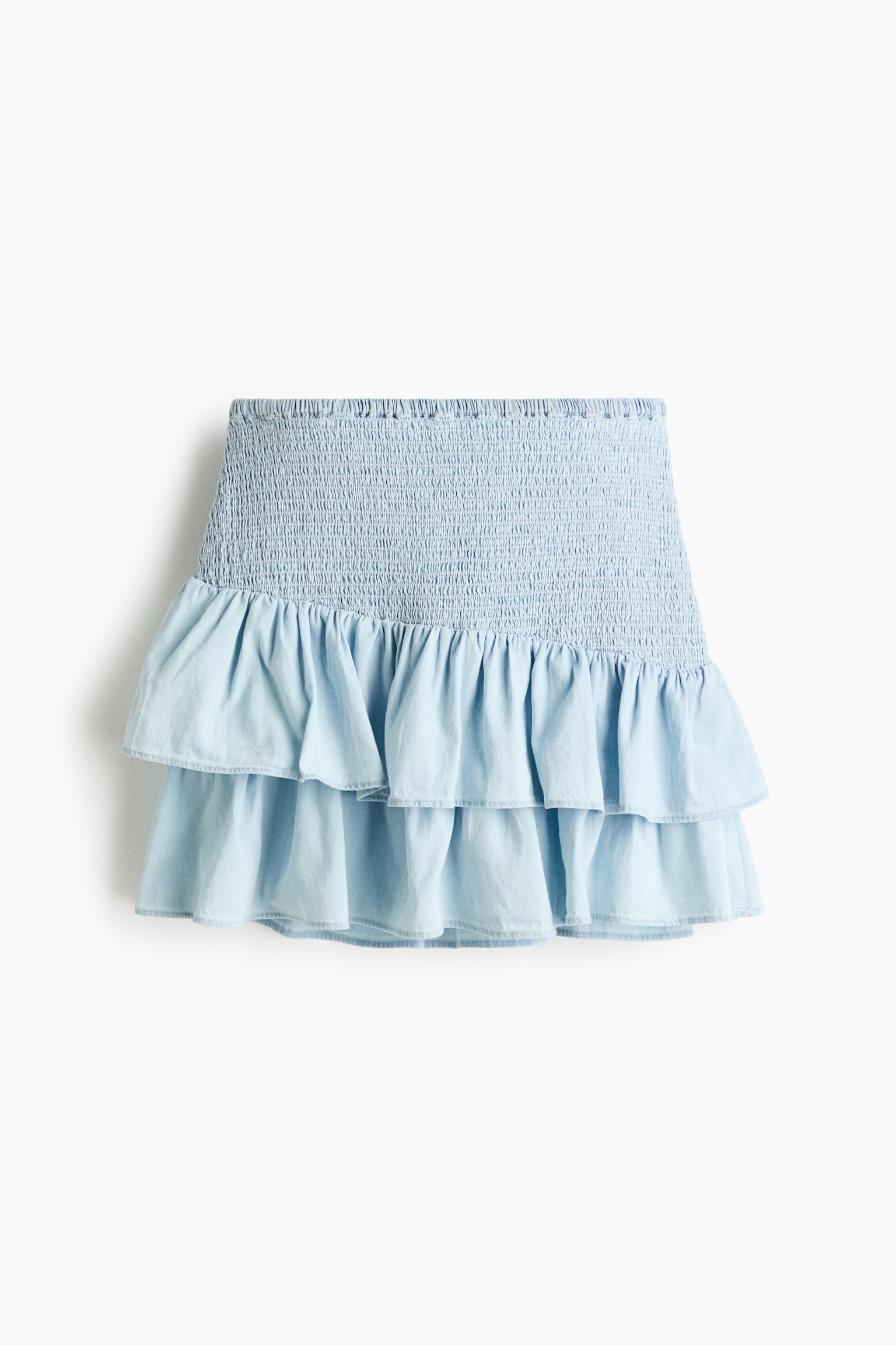 Fustă din denim cu fronseuri - 1