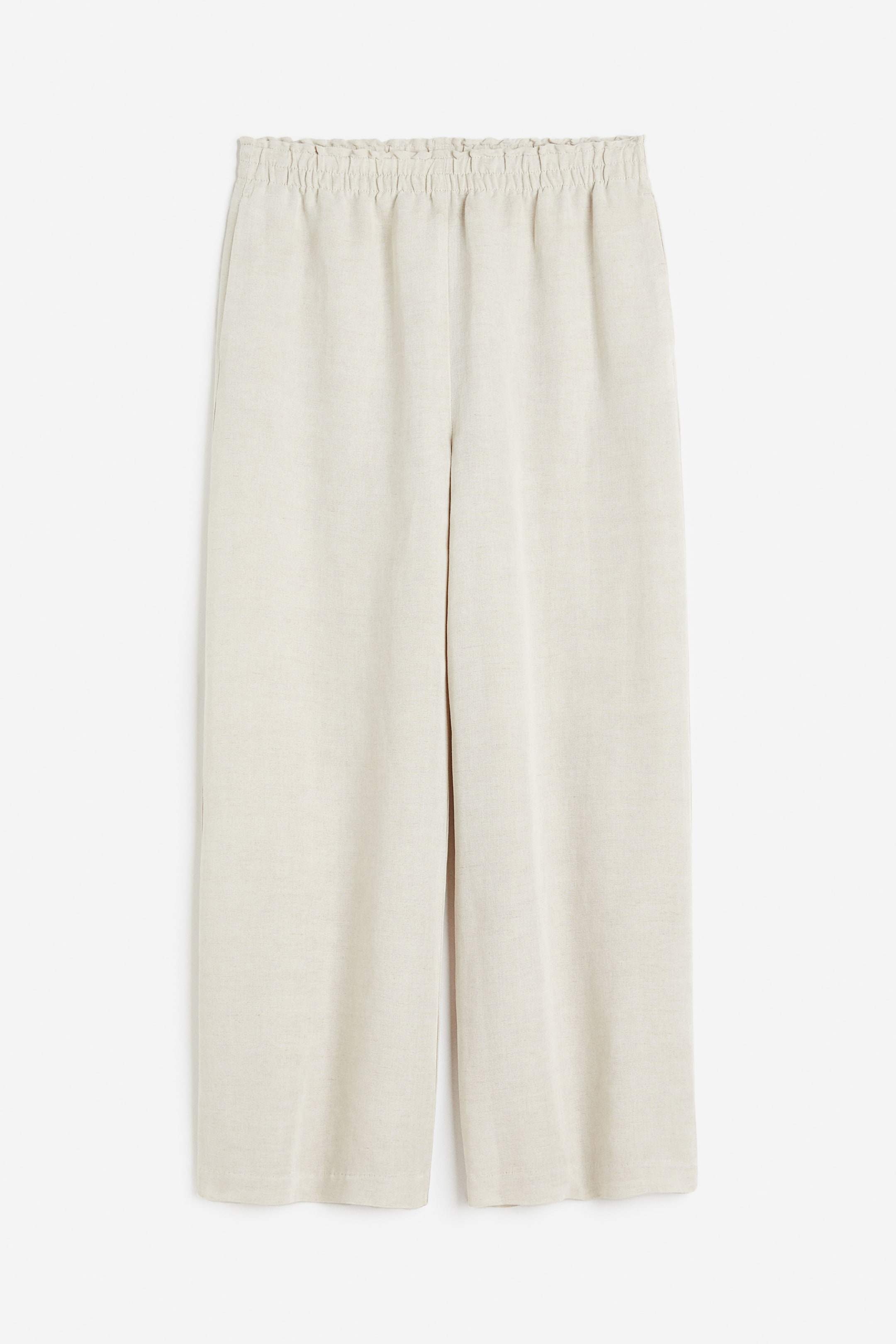 Linen-blend Crop Pants