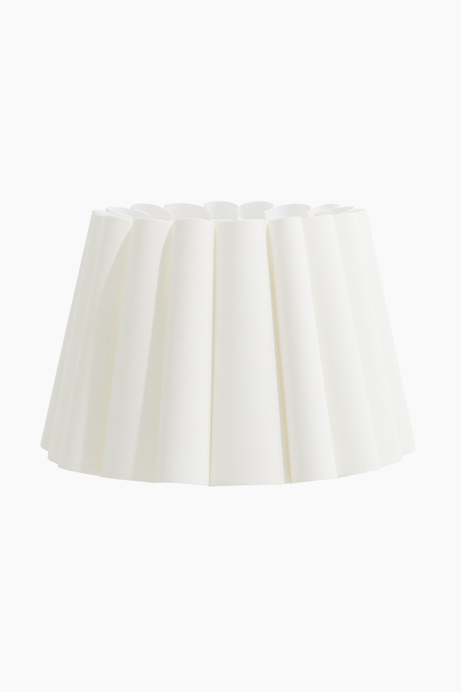 Pleated cotton lamp shade - White - 1