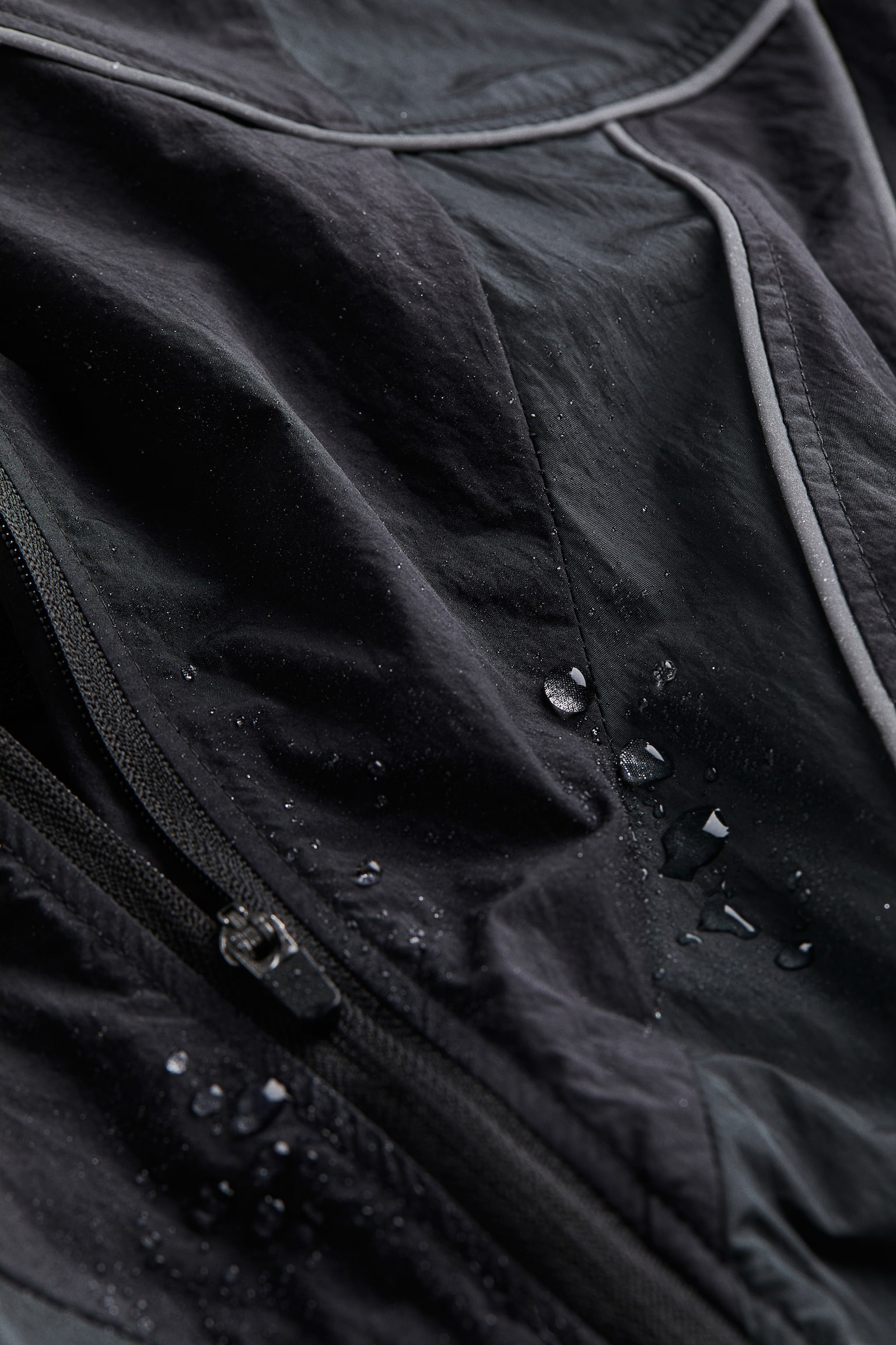 Water-repellent track jacket - Black - 3