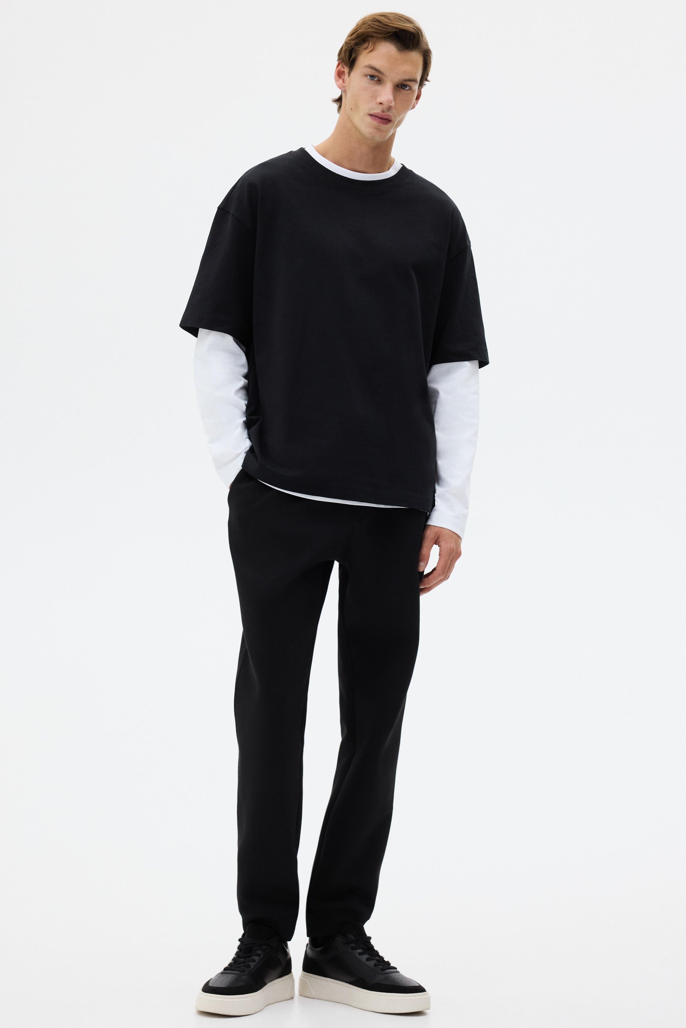 H & M - レギュラーフィット スウェットパンツ - ブラック