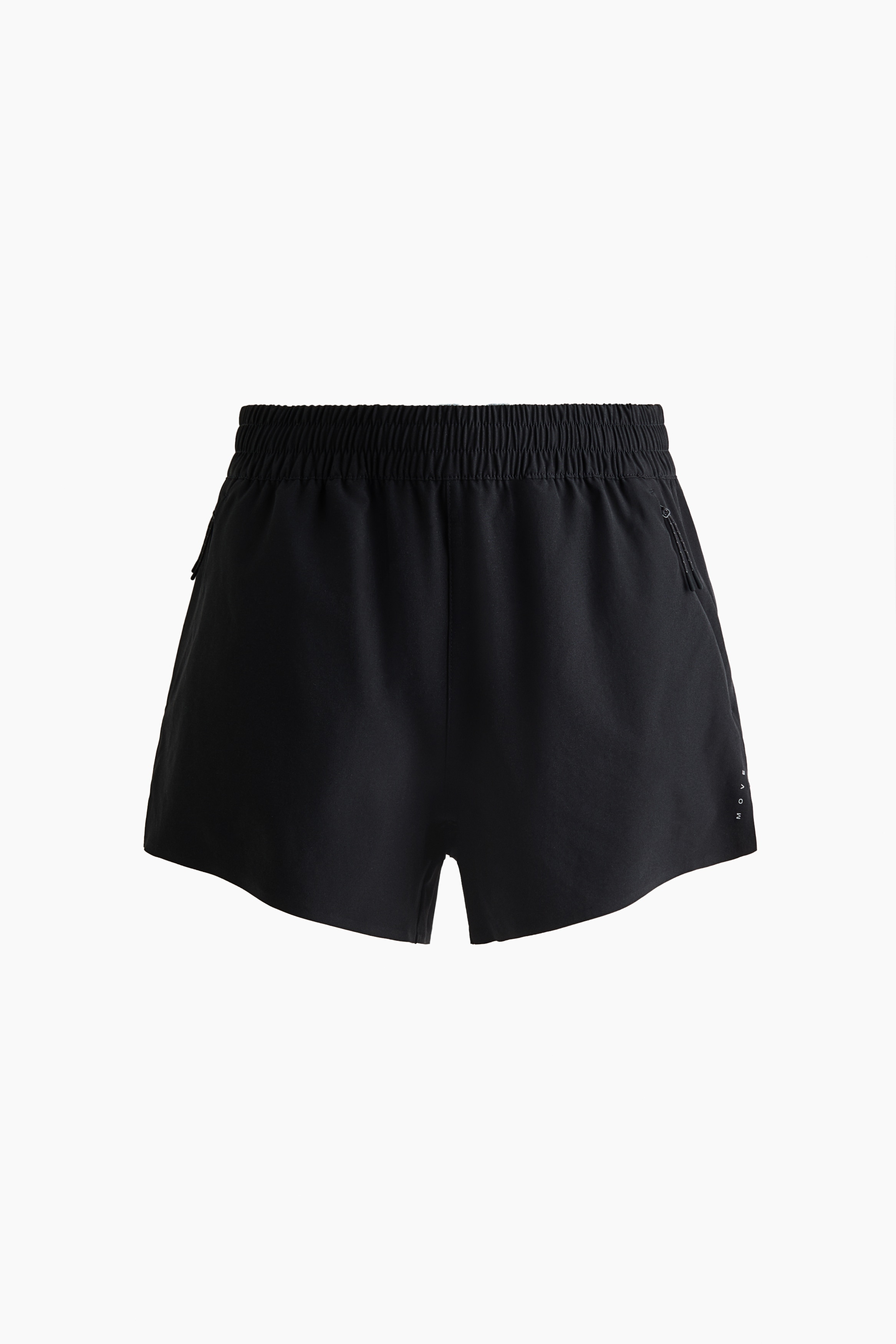 Short de survêtement classique avec poches - Noir/Bruyère foncé