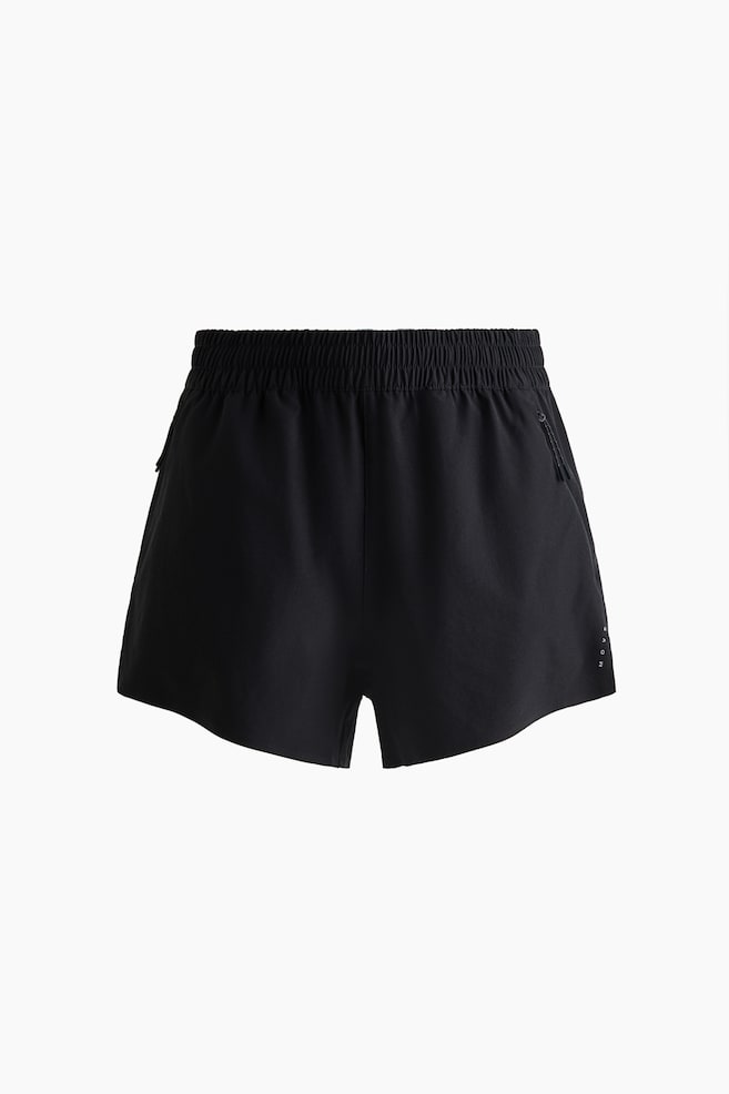 Regular Fit Track shorts with pockets - Black/Dark heather - 1