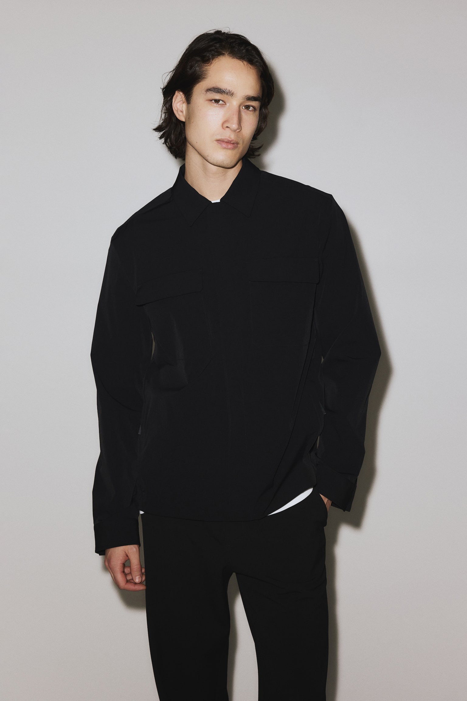 Водовідштовхувальна верхня сорочка - Чорний - 1