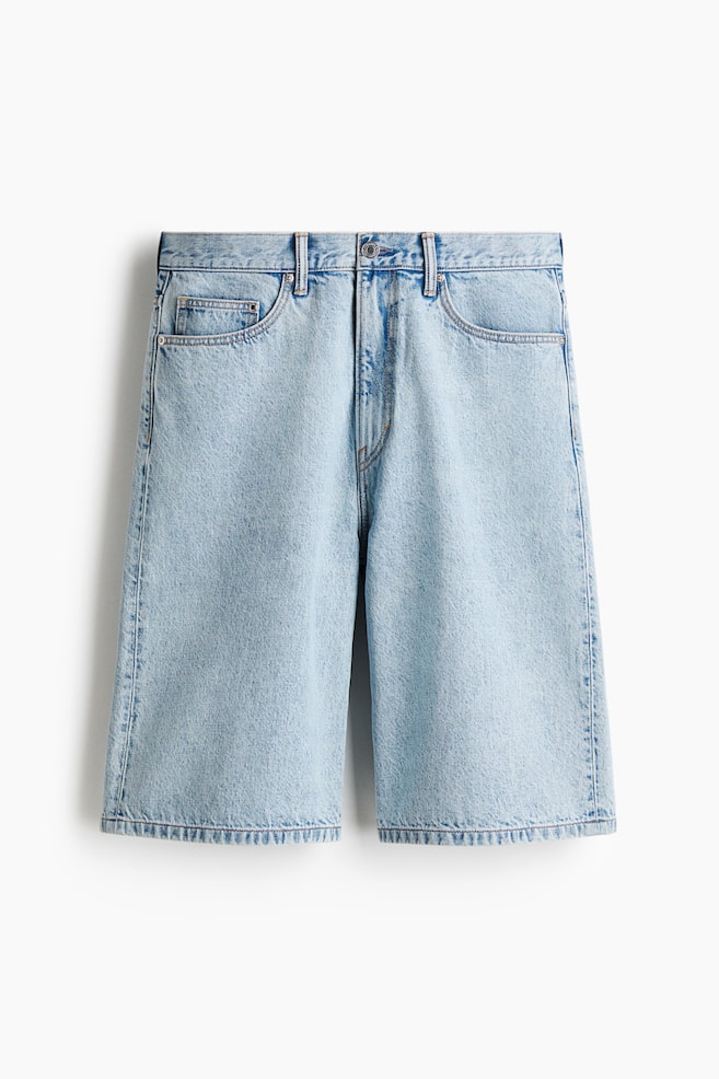 Baggy Denim Shorts - Light denim blue/Denim black/Denim blue/Beige - 1
