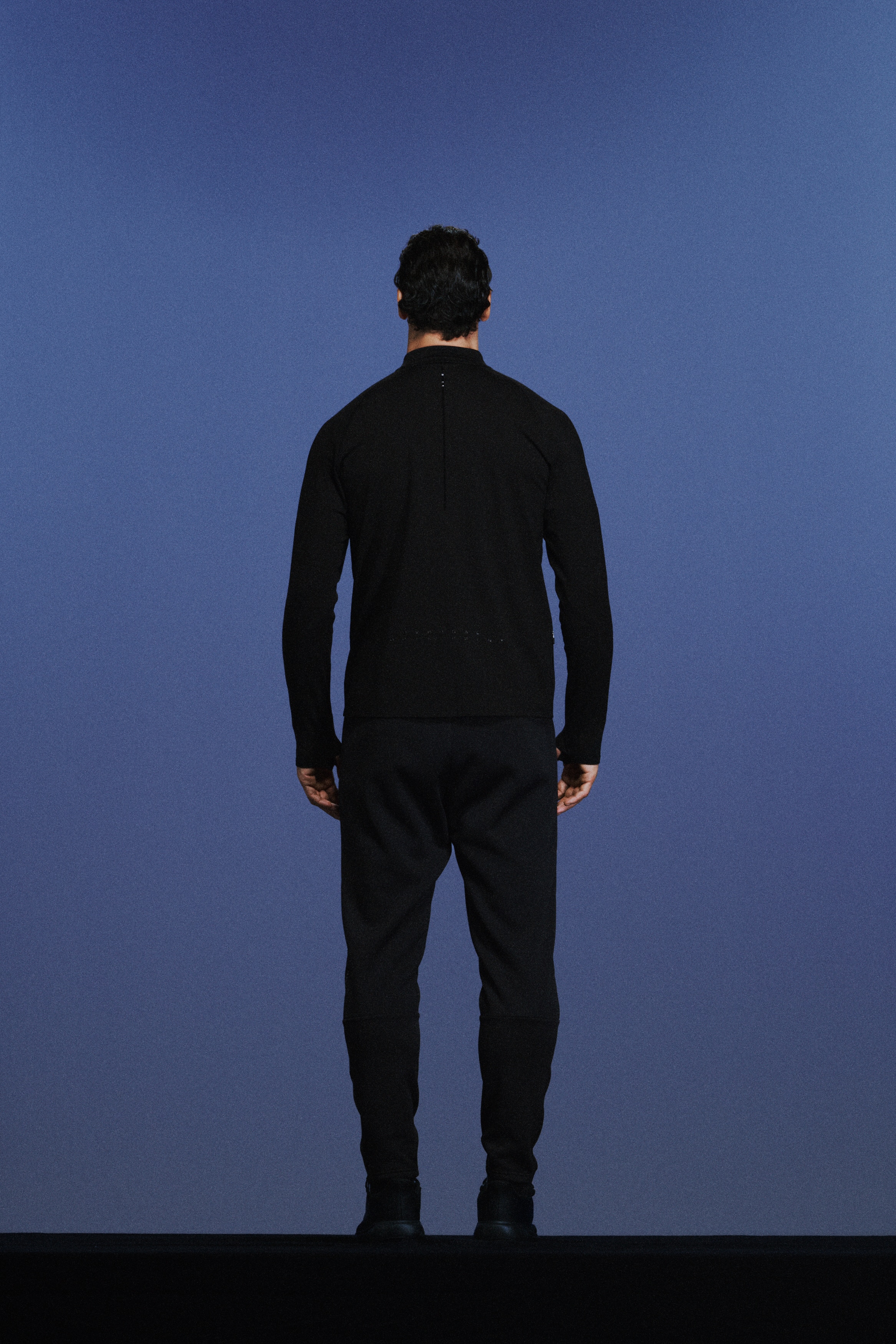 Warming zip-top sports top with ThermoMove™ - Dark navy blue/Move