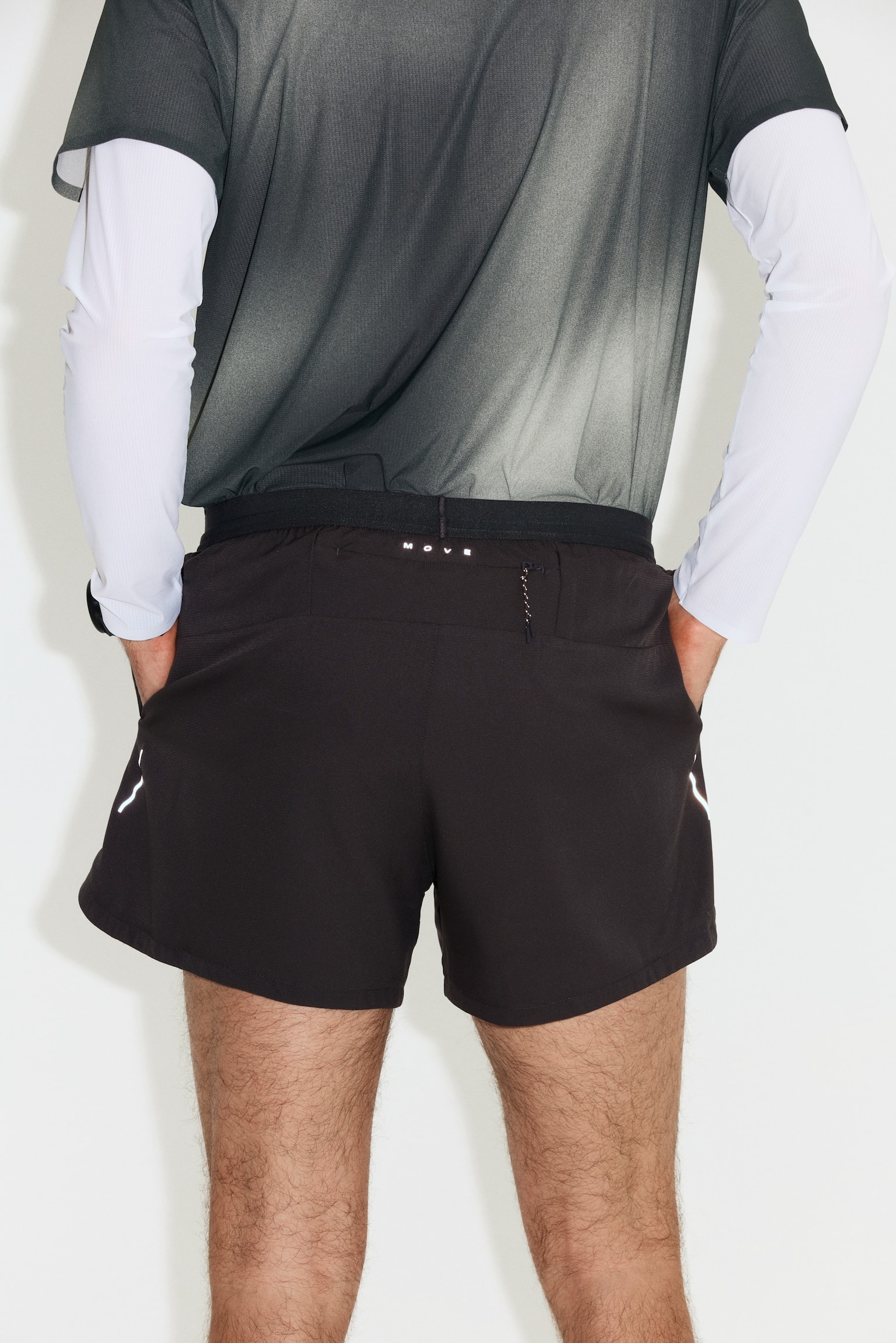 Lightweight Quick Dry Running shorts​ ​ - Dark grey/Teal/Light grey - 3
