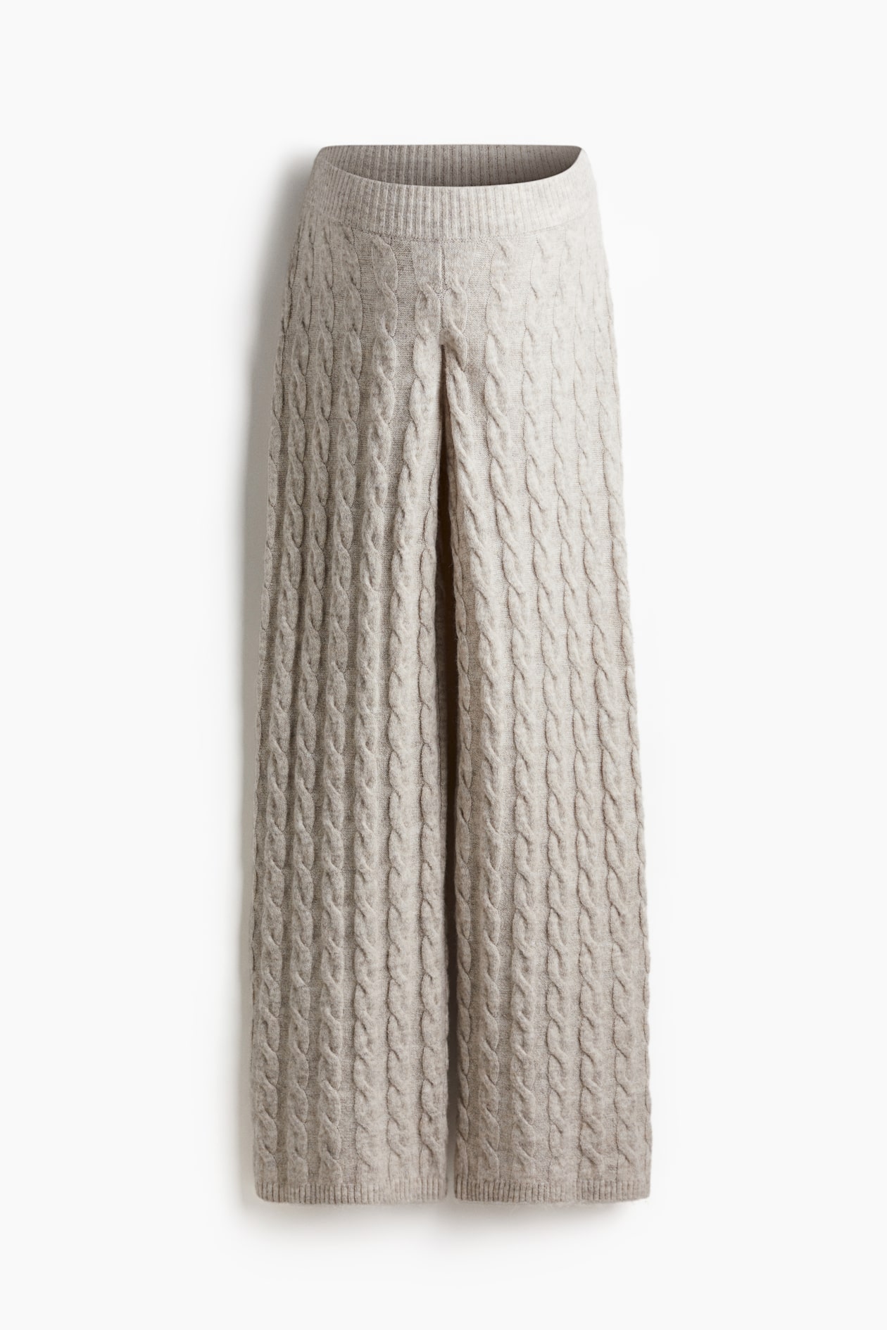 Fame Hw Knit Pants Light Grey Melange main image 0