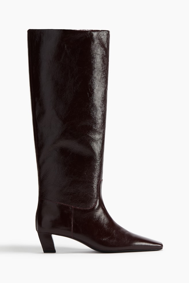 Bottes de hauteur genou - Bordeaux/Marron foncé - 1