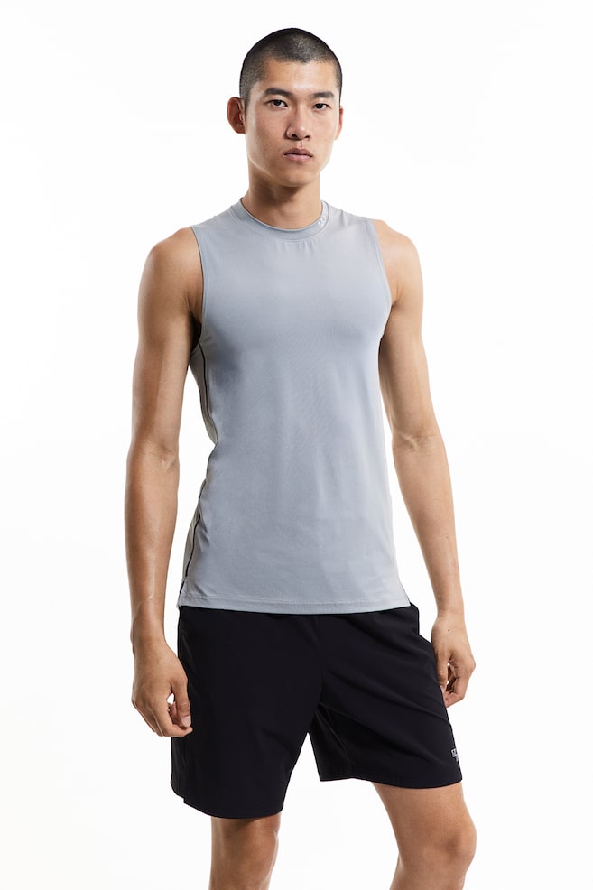 DryMove™ Sports vest top - Grey/Black/White - 1