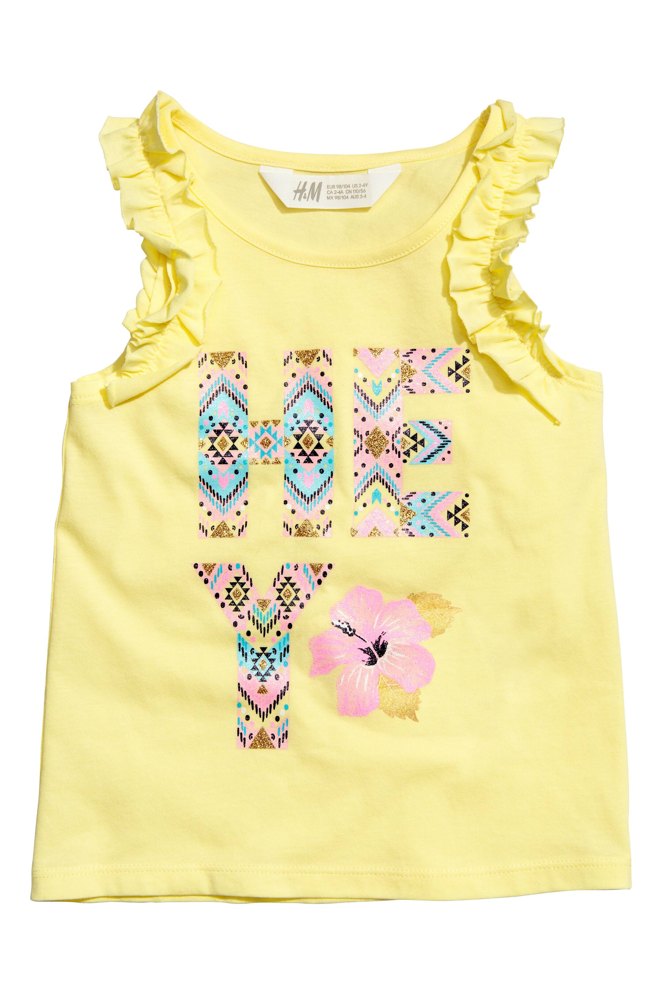 View larger image: Sleeveless top - Yellow - Kids | H&M GB 1