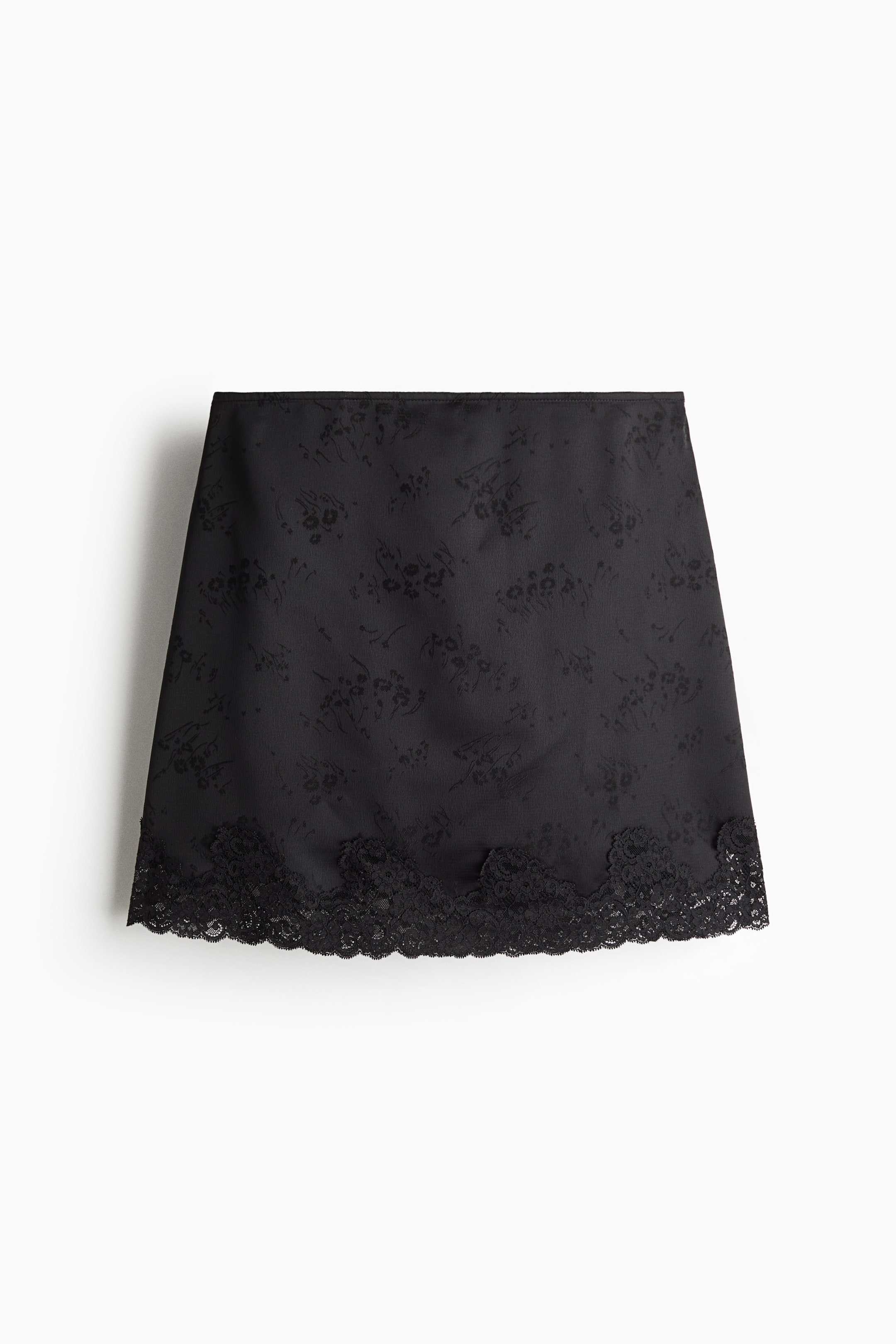 View larger image: Lace-trimmed skirt - Black - Ladies | H&M 1