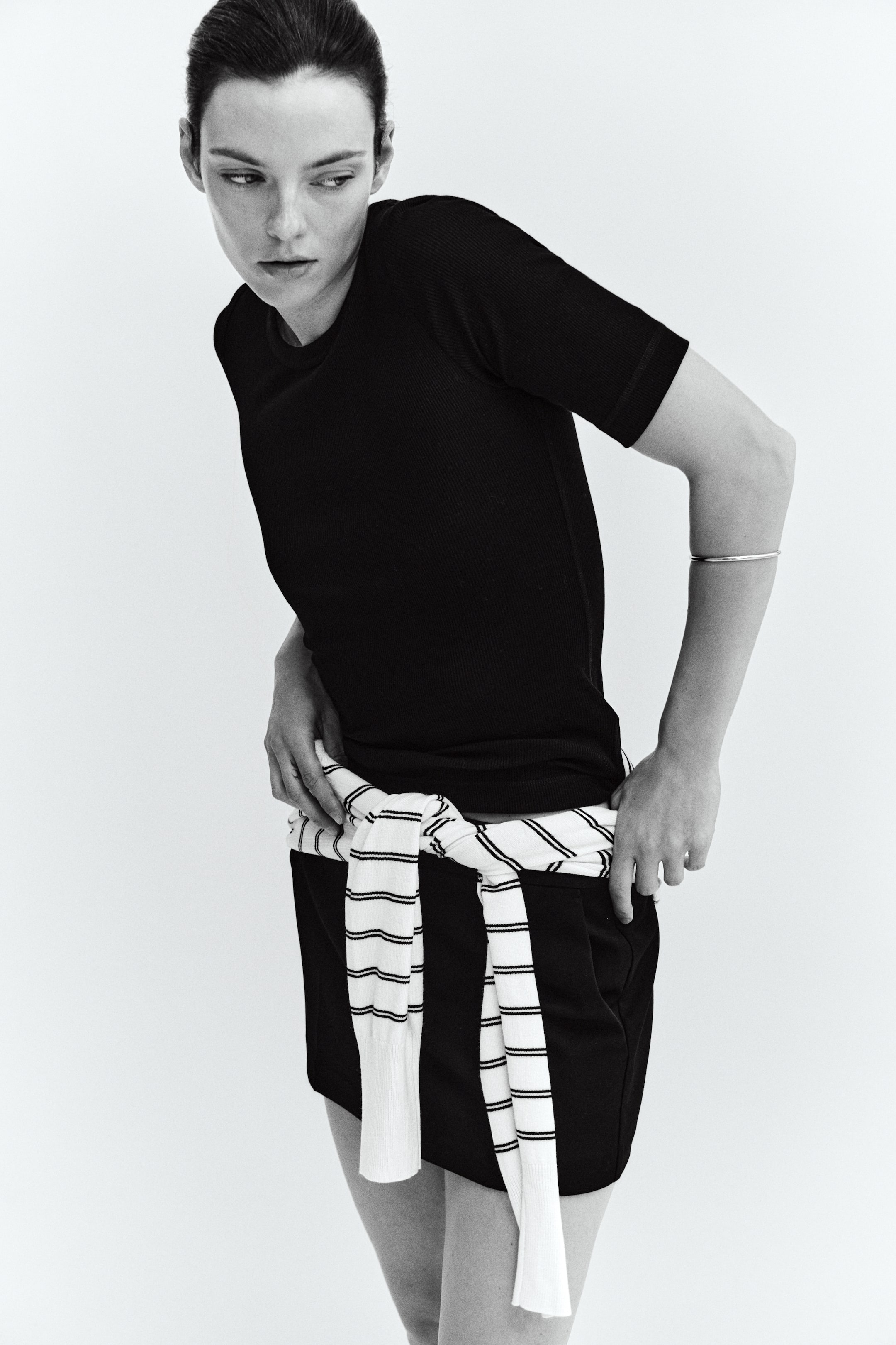 Ribbed Silk-Blend Top