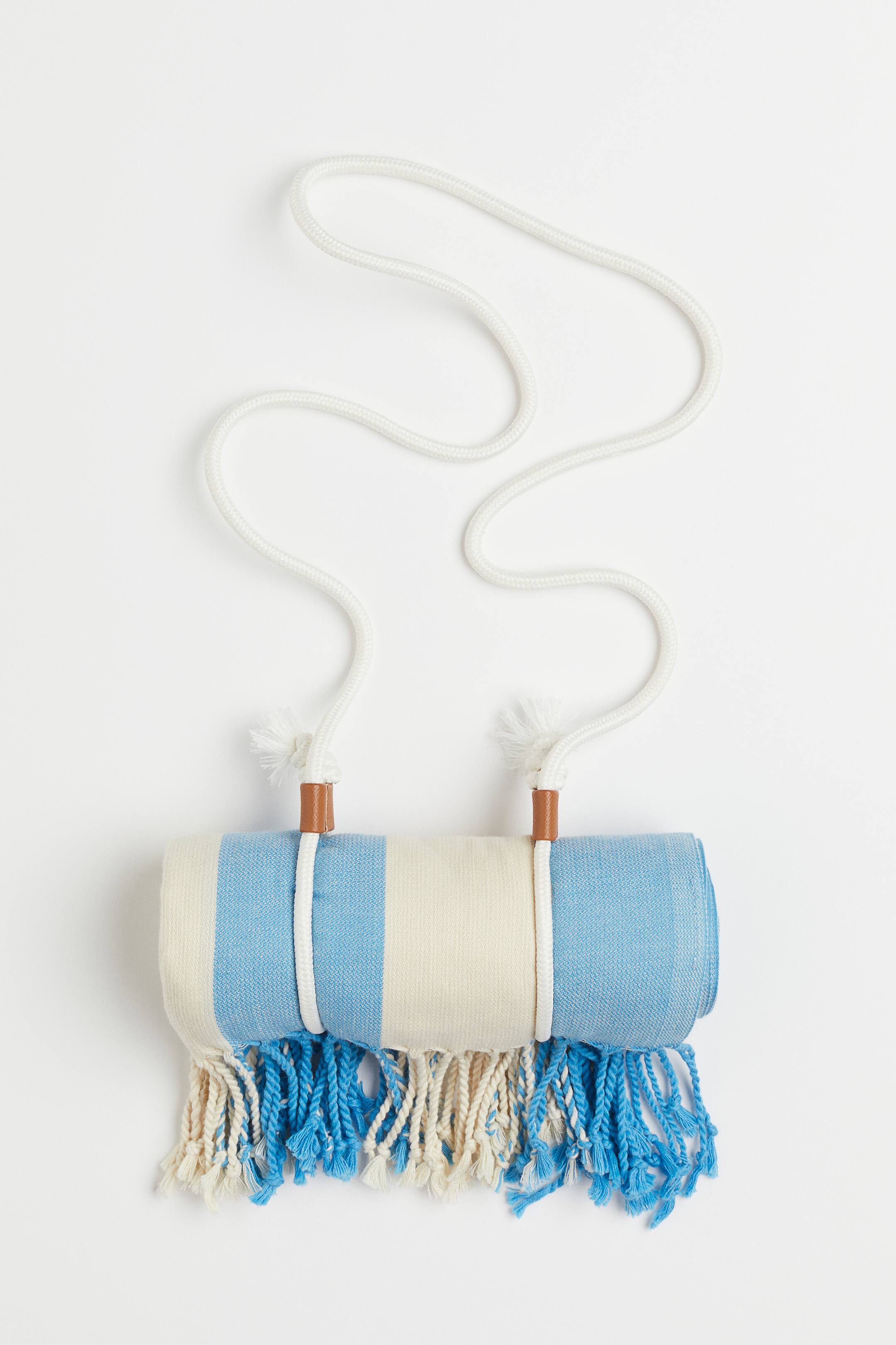 View larger image: Carry Strap Beach Towel - Light blue/Stripe - Ladies | H&M AU 1