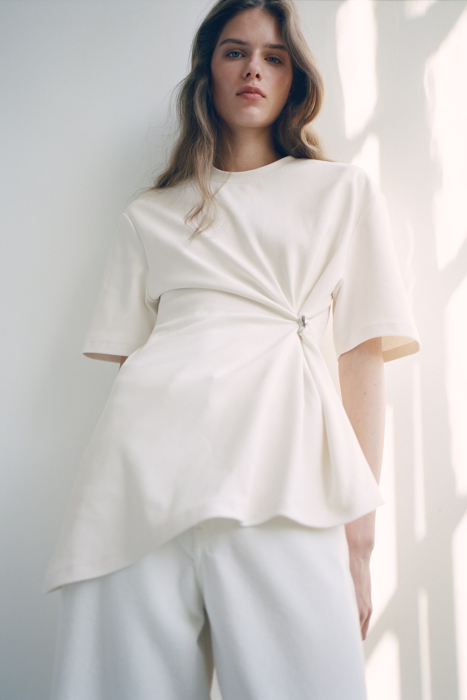 Draped-detail asymmetric top - 1