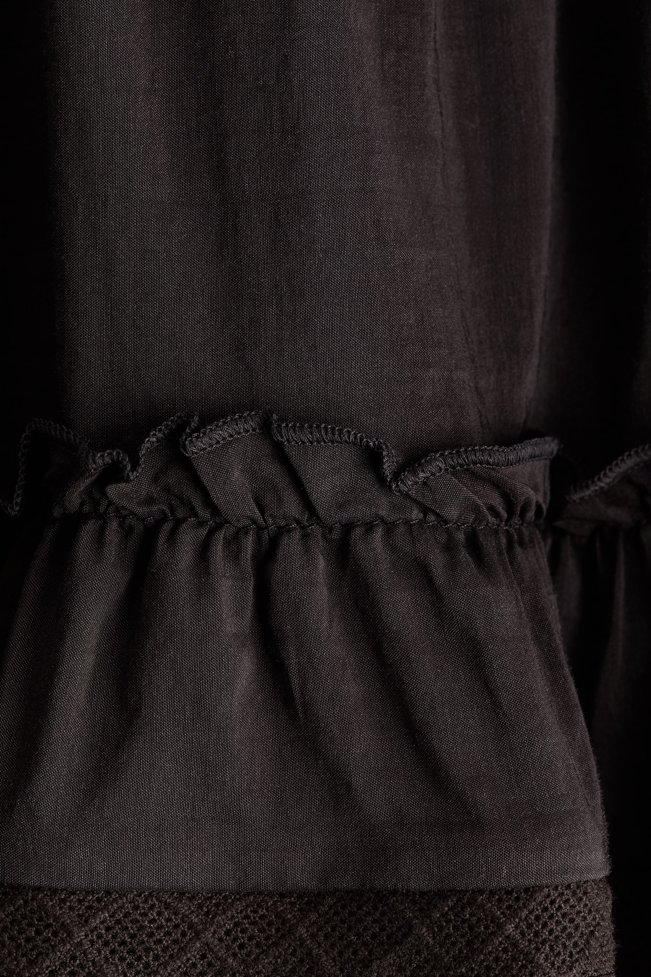 Tiered Viscose-Blend Skirt