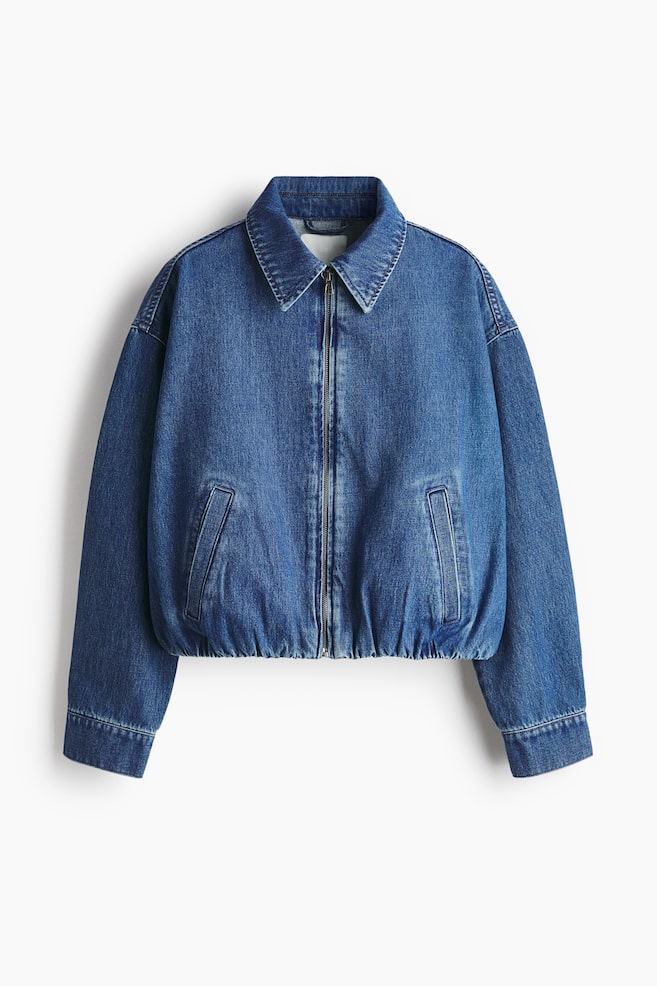 Oversized Denim Jacket - Denim blue/Dark denim gray - 1