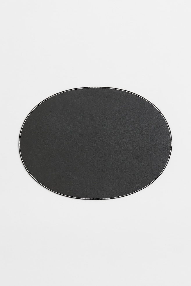 Oval table mat - Black/Greige/Beige - 1