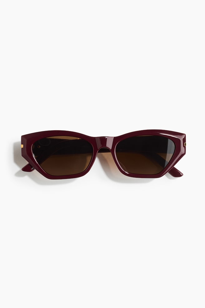 Cat-eye sunglasses - Burgundy/Dark brown/Tortoiseshell-patte - 1