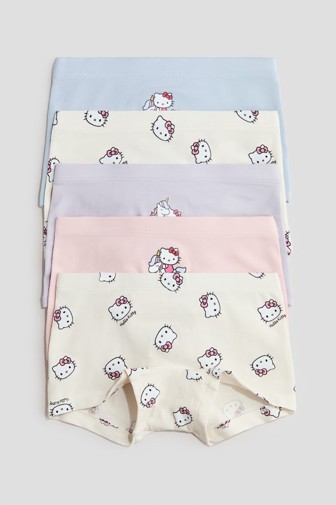 5er-Pack Boxerslips aus Baumwolle mit Print - Cremefarben/Hello Kitty/Rosa/CapyFun - 1