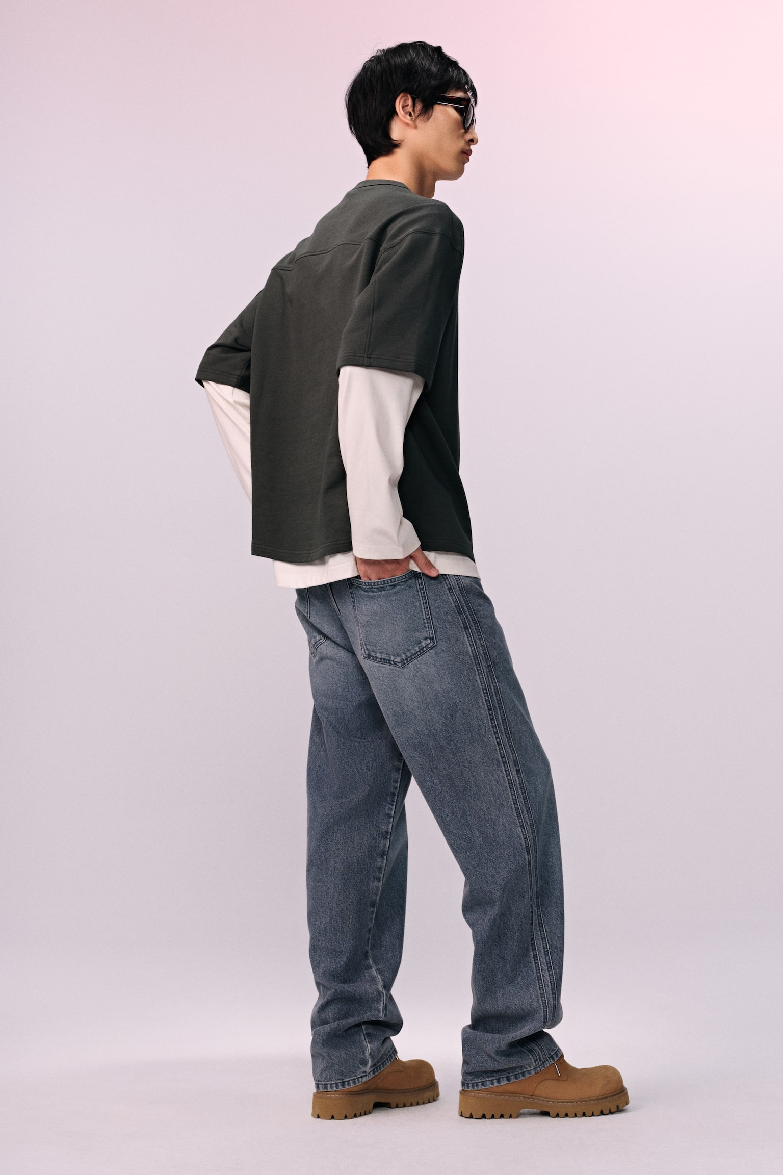 Loose Jeans - Denim blue/Dark denim grey - 7