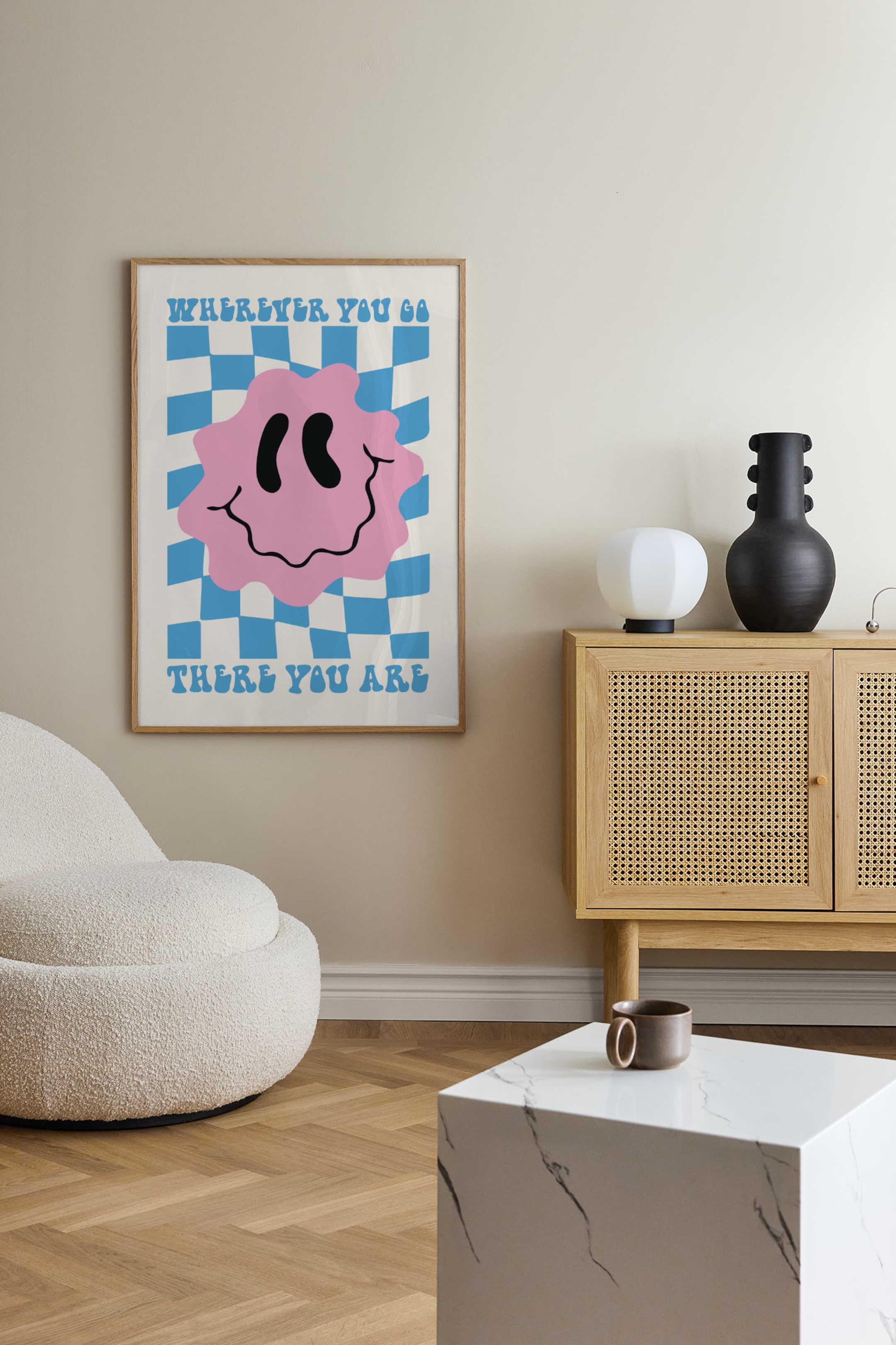 Visualizza immagine più grande: Here You Are Poster - Rosa/blu/bianco - Postery - HOME | H&M IT 1