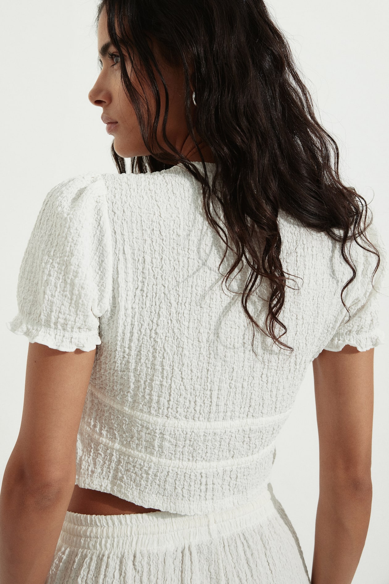 Crinkled Tie-Front Top - image 5