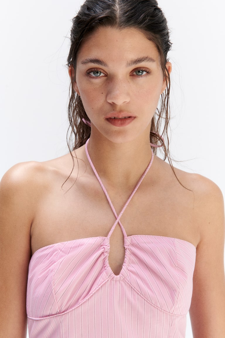 Pamučni top s halter izrezom