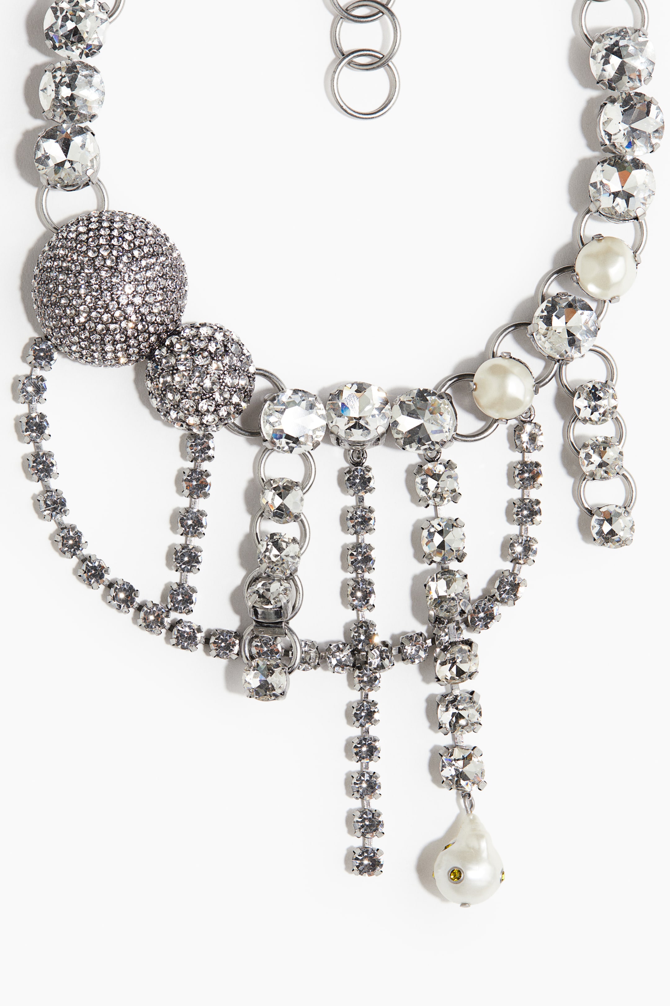 Zobrazit větší obrázek: Štrasový náhrdelník - Stříbrná - ŽENY | H&M CZ 3