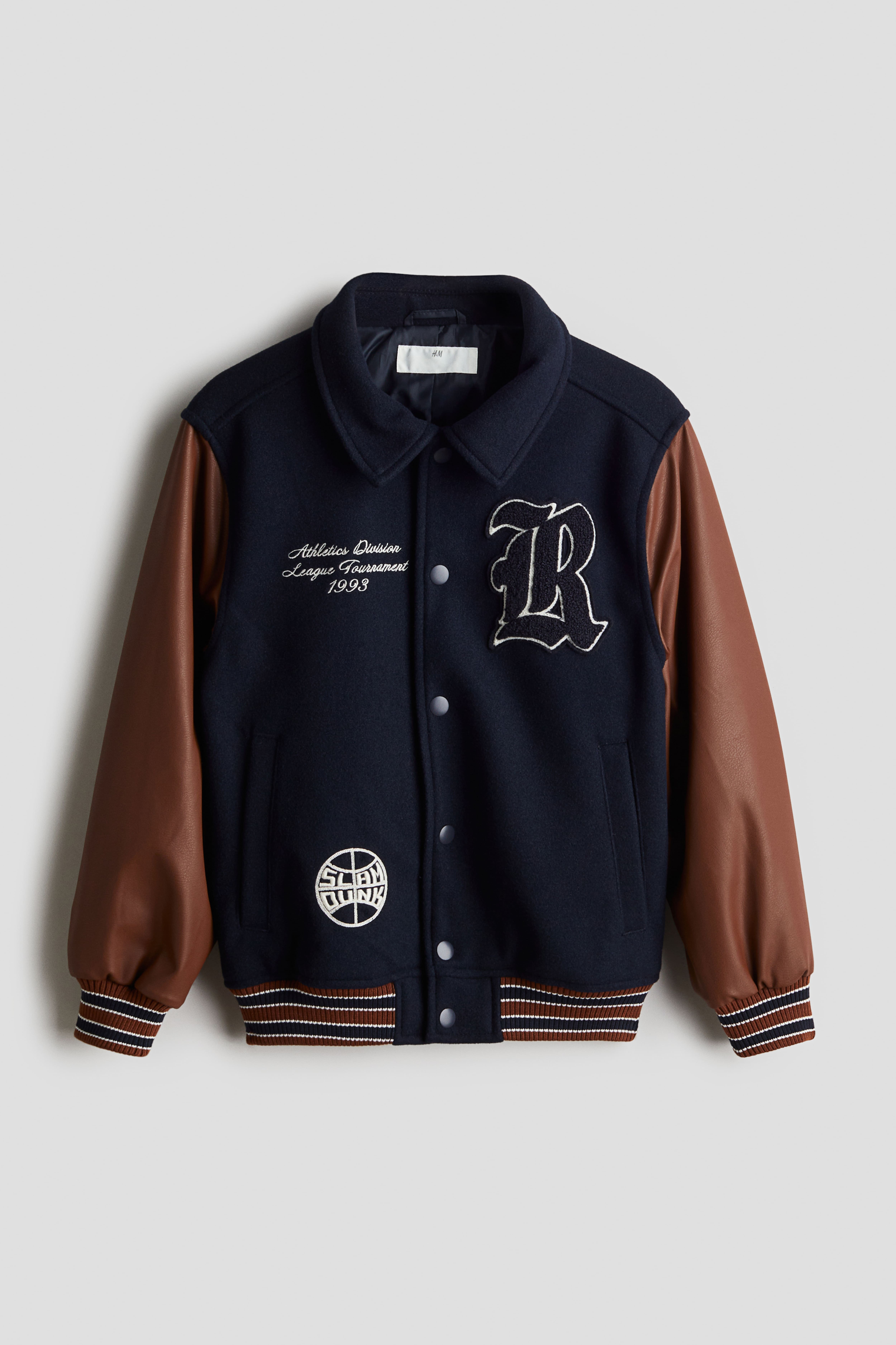 Appliquéd Baseball Jacket