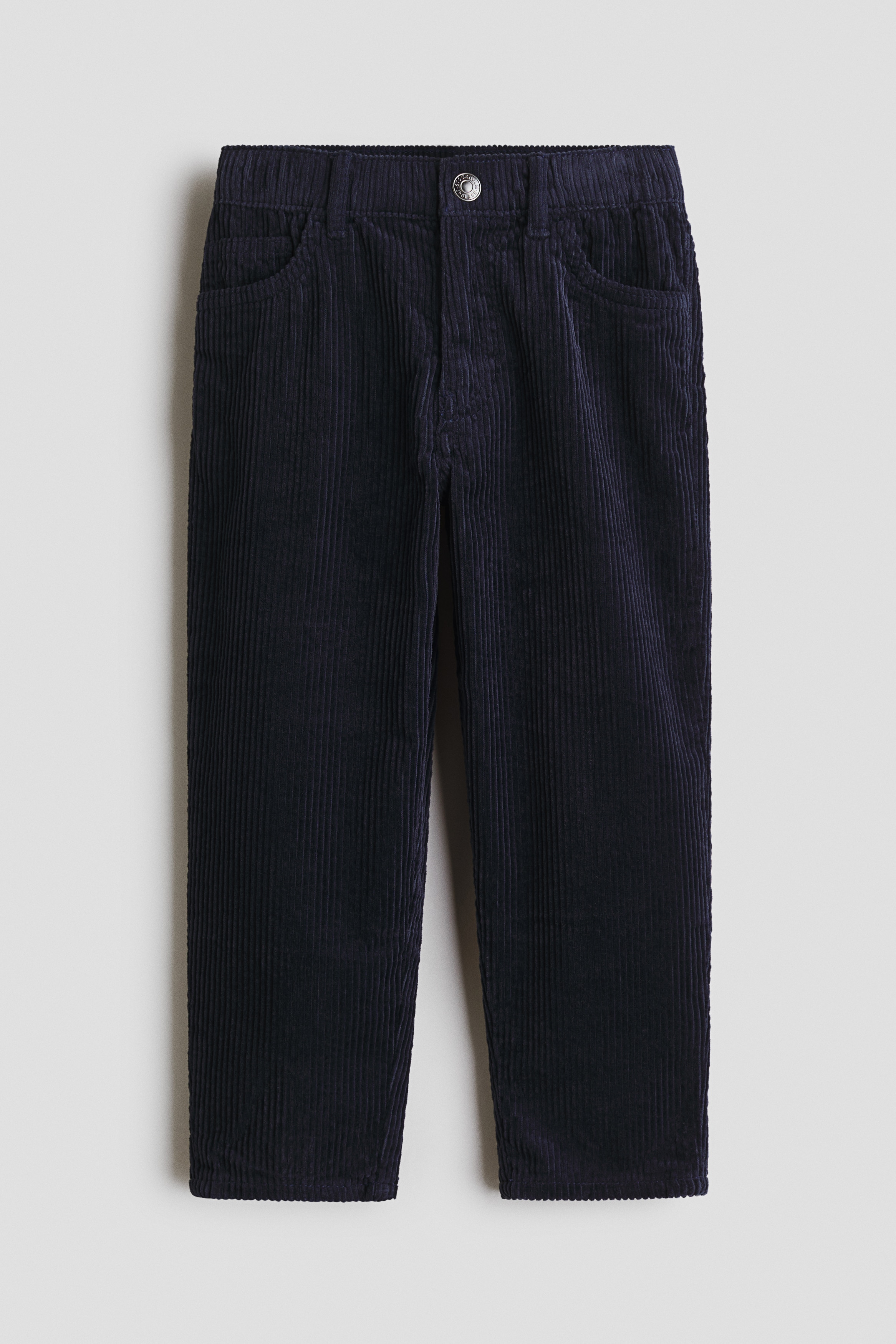 Hose aus Baumwollcord - Marineblau/Hellbeige/Mattblau