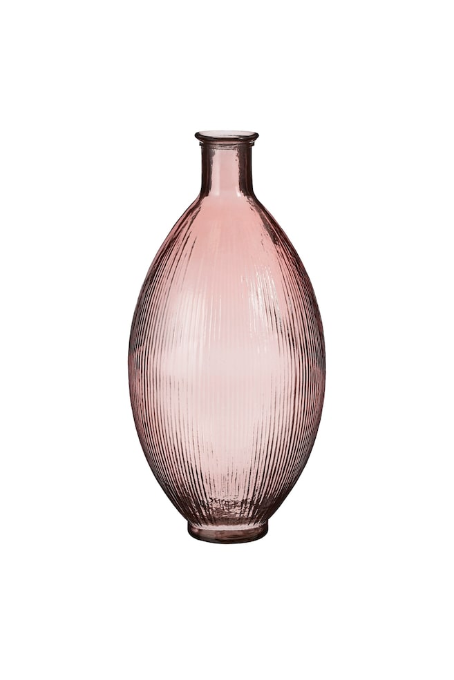 Vase Aus Recyceltem Glas - Hellrosa - 1