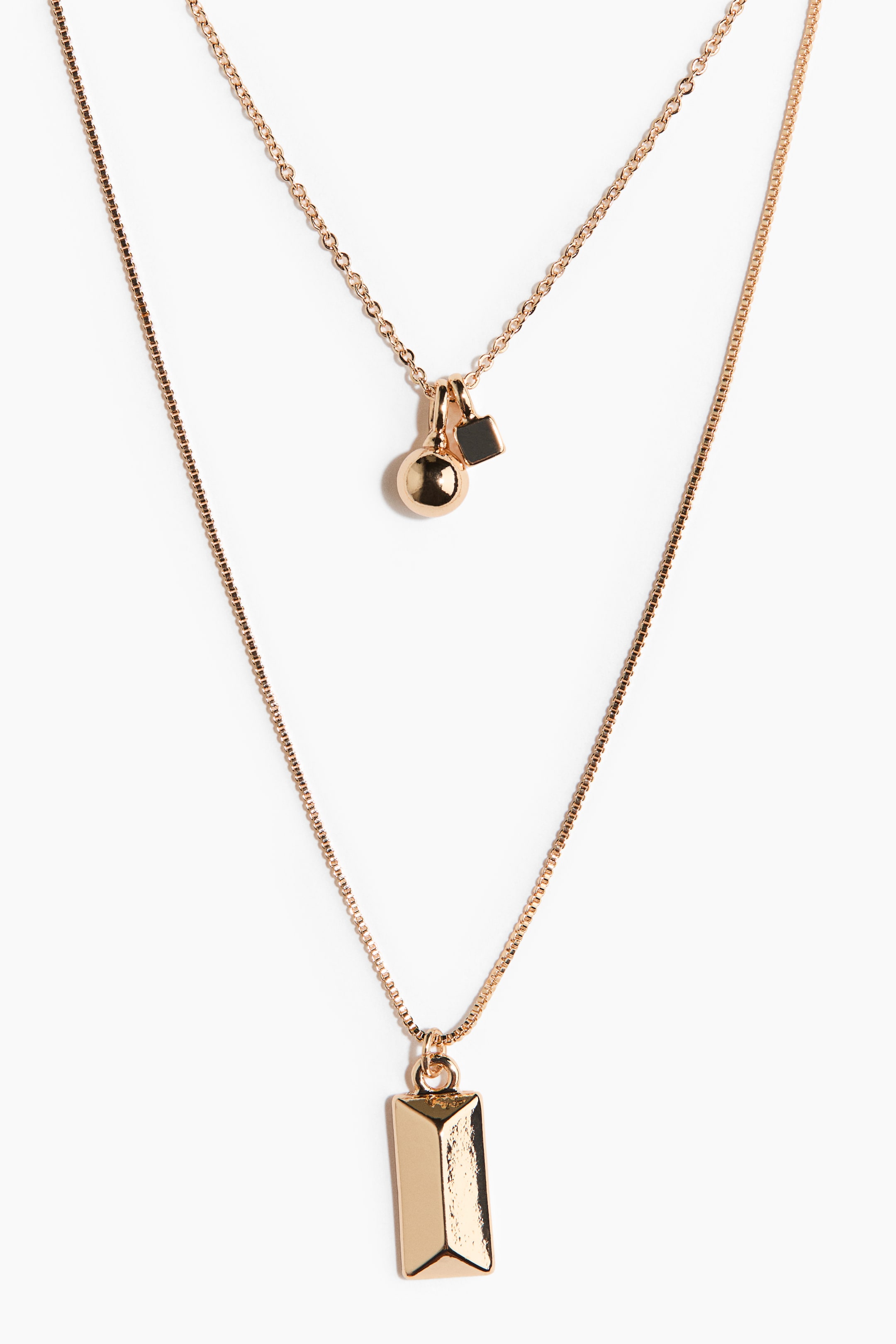 Collier à deux rangs avec pendentifs