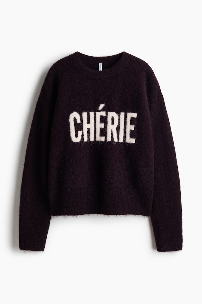 Loose-fit jumper - Dark plum purple/Chérie/Dark brown/Atelier Le Marais/Grey marl/Striped - 1